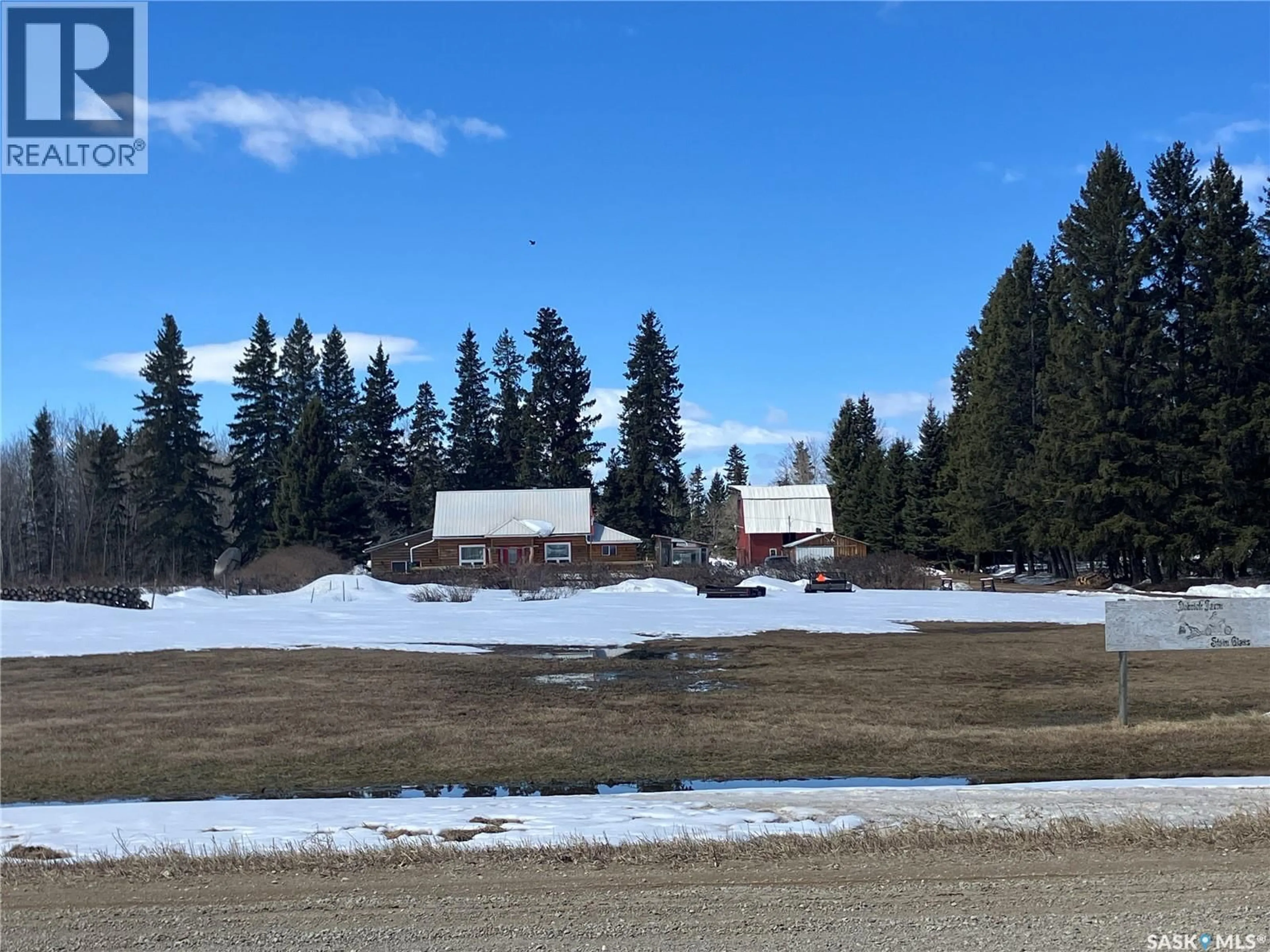 A pic from outside/outdoor area/front of a property/back of a property/a pic from drone, mountain view for CHOICELAND ACREAGE, Torch River Rm No. 488 Saskatchewan S0J0M0