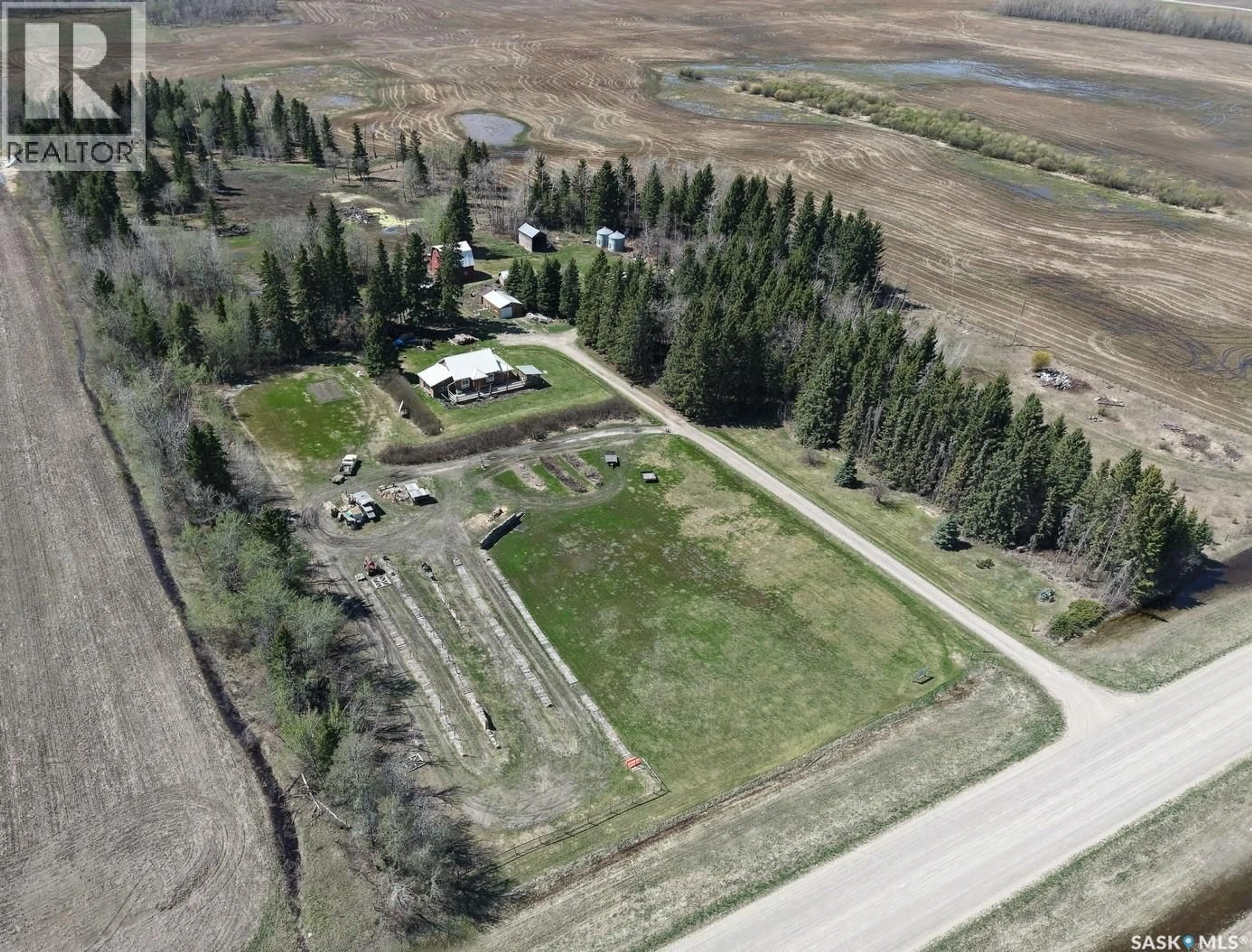 A pic from outside/outdoor area/front of a property/back of a property/a pic from drone, unknown for CHOICELAND ACREAGE, Torch River Rm No. 488 Saskatchewan S0J0M0