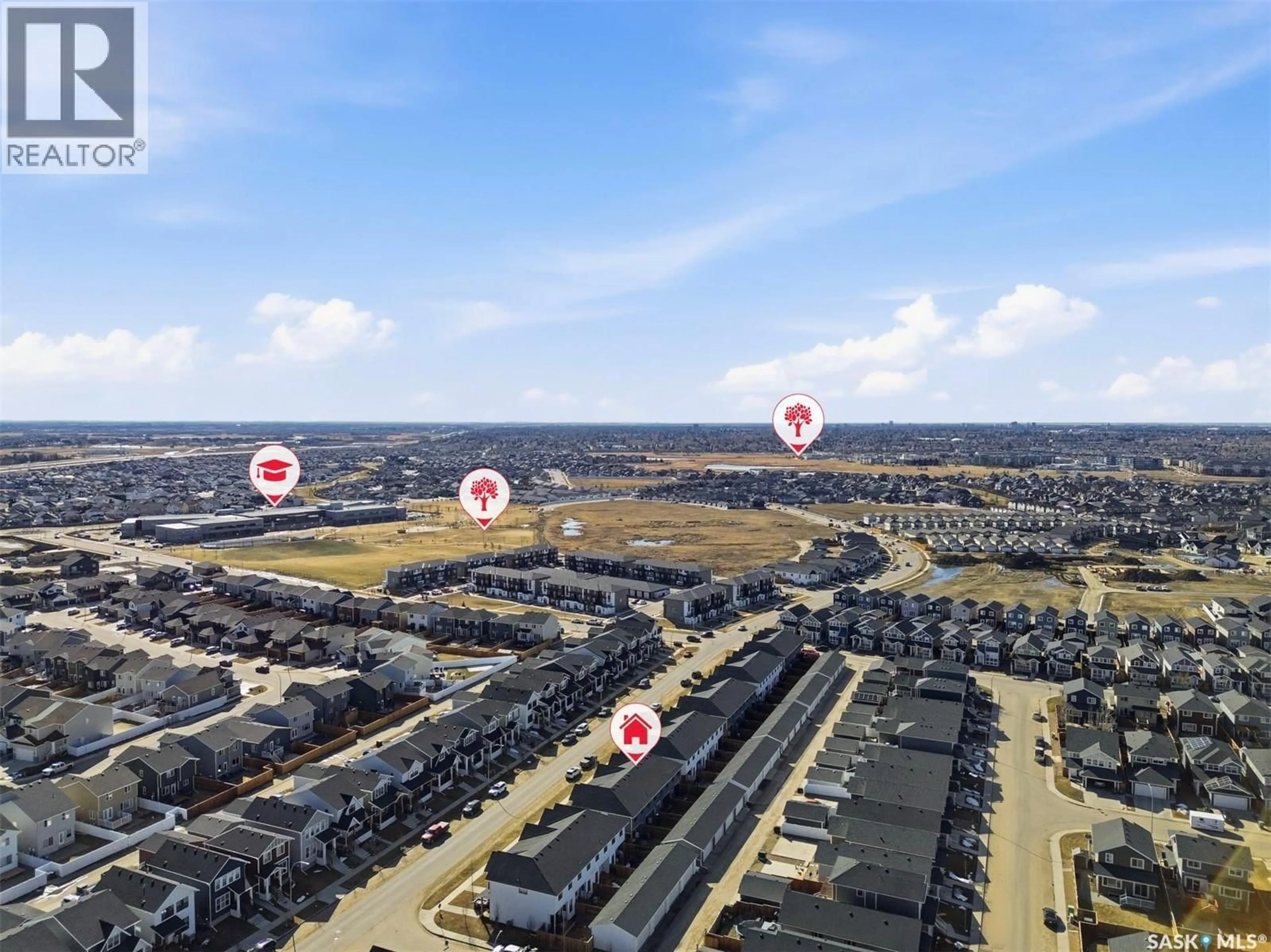 A pic from outside/outdoor area/front of a property/back of a property/a pic from drone, city buildings view from balcony for 165 ROSEWOOD BOULEVARD, Saskatoon Saskatchewan S7V0X2