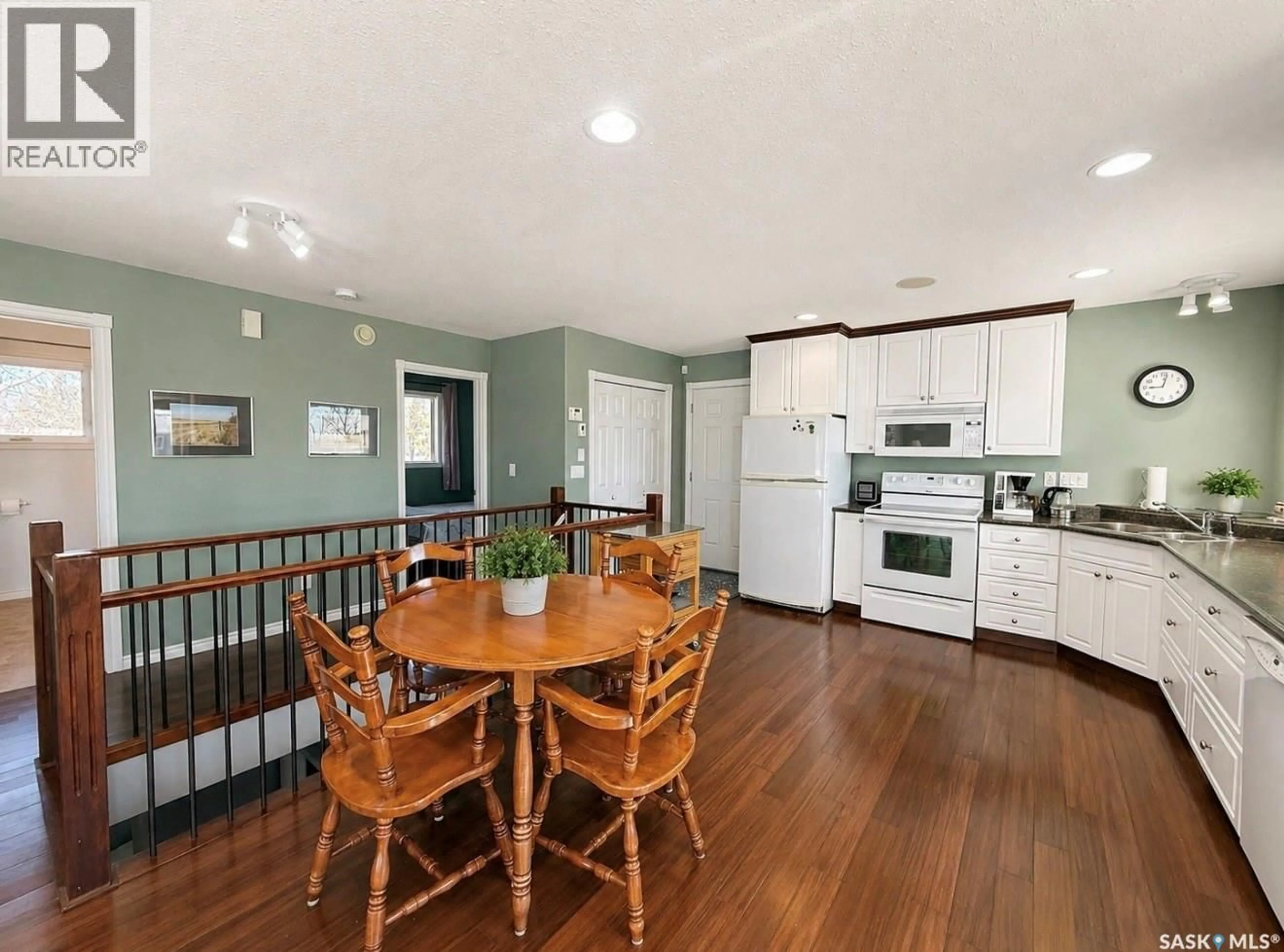Open concept kitchen, wood/laminate floor for 147 DUCHESS STREET, Elbow Saskatchewan S0L1J0