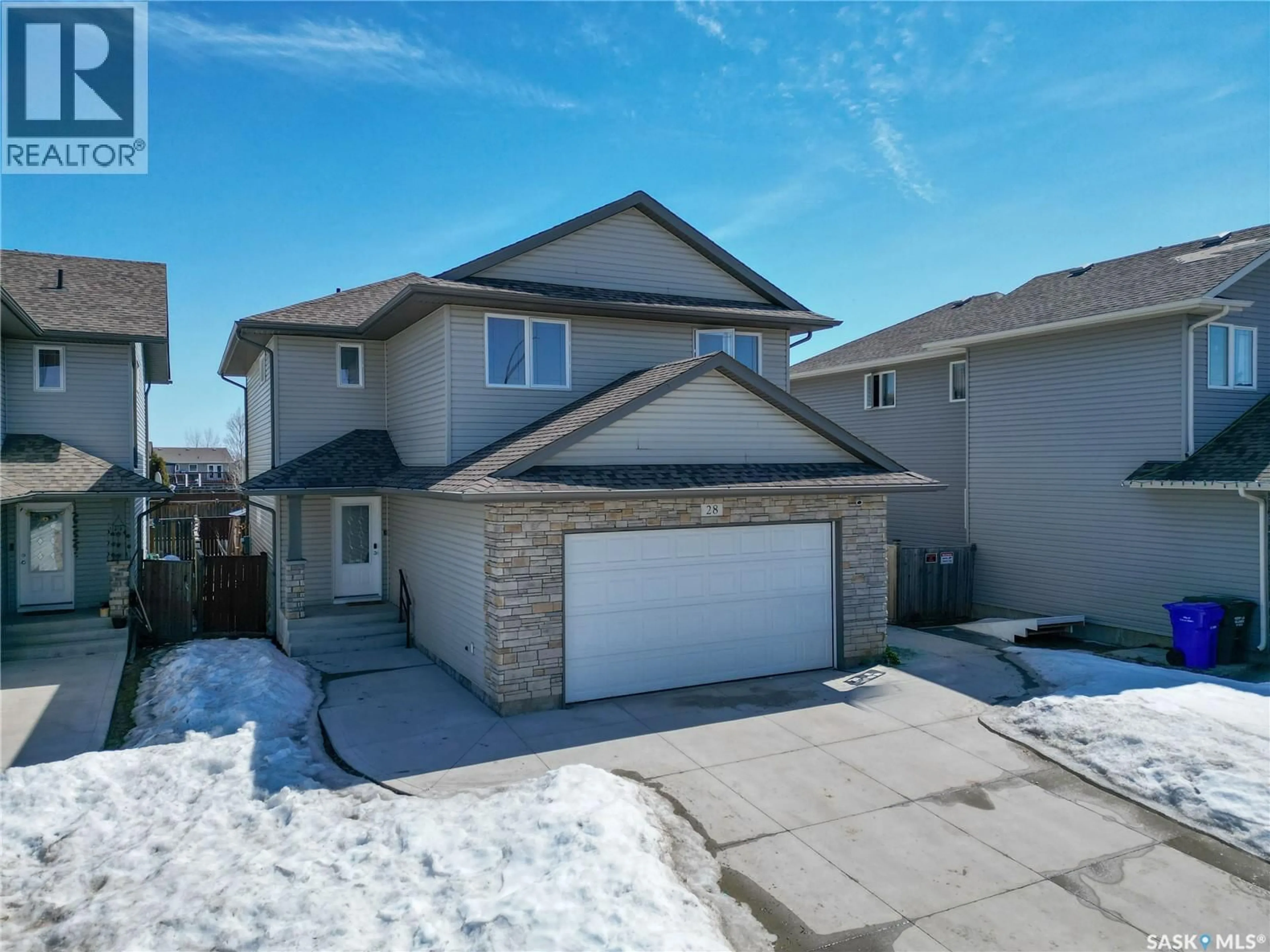 A pic from outside/outdoor area/front of a property/back of a property/a pic from drone, street for 28 JACK MATHESON CRESCENT, Prince Albert Saskatchewan S6V8E6