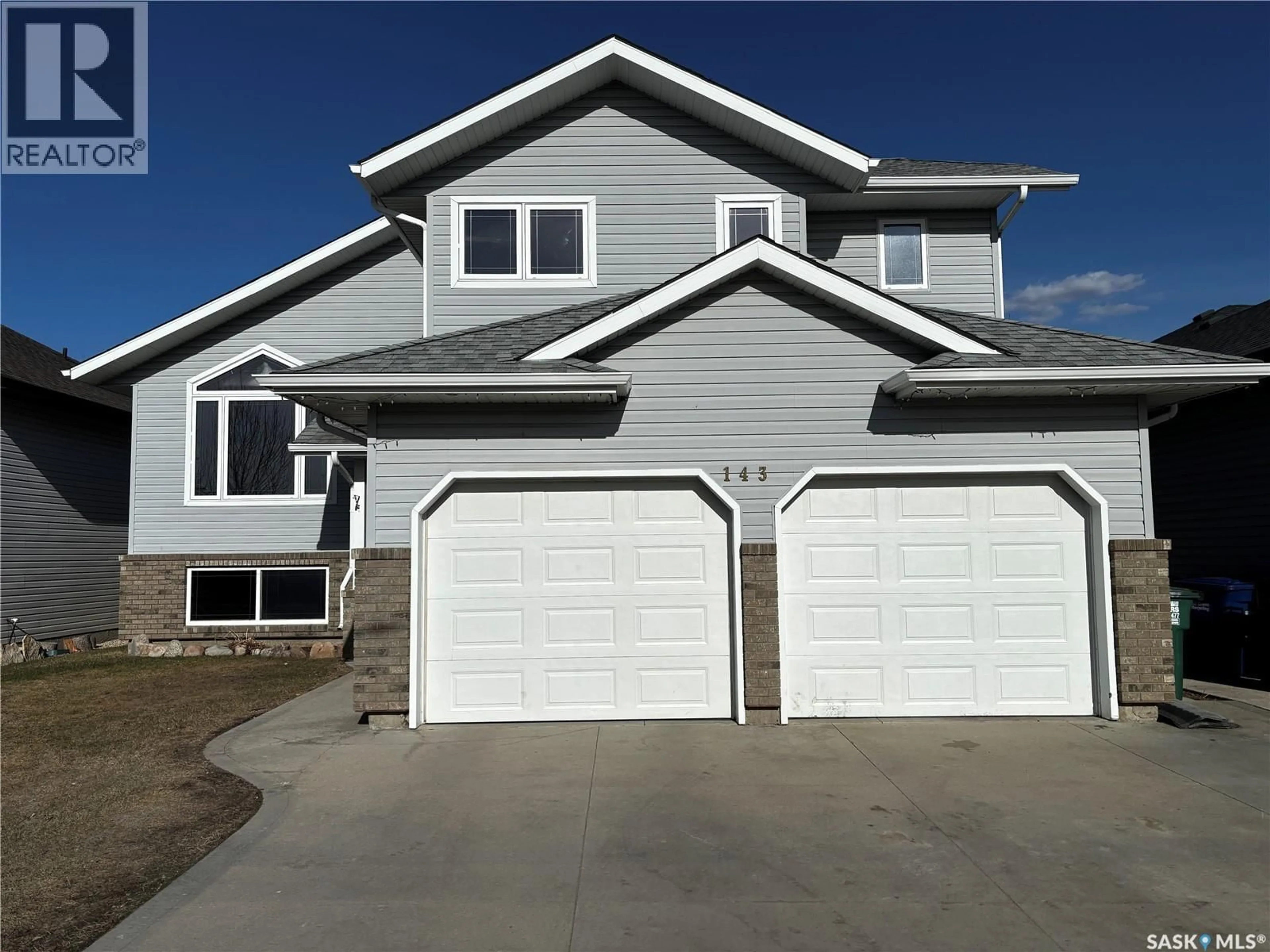 Home with vinyl exterior material, street for 143 ALLWOOD CRESCENT, Saskatoon Saskatchewan S7R0A3