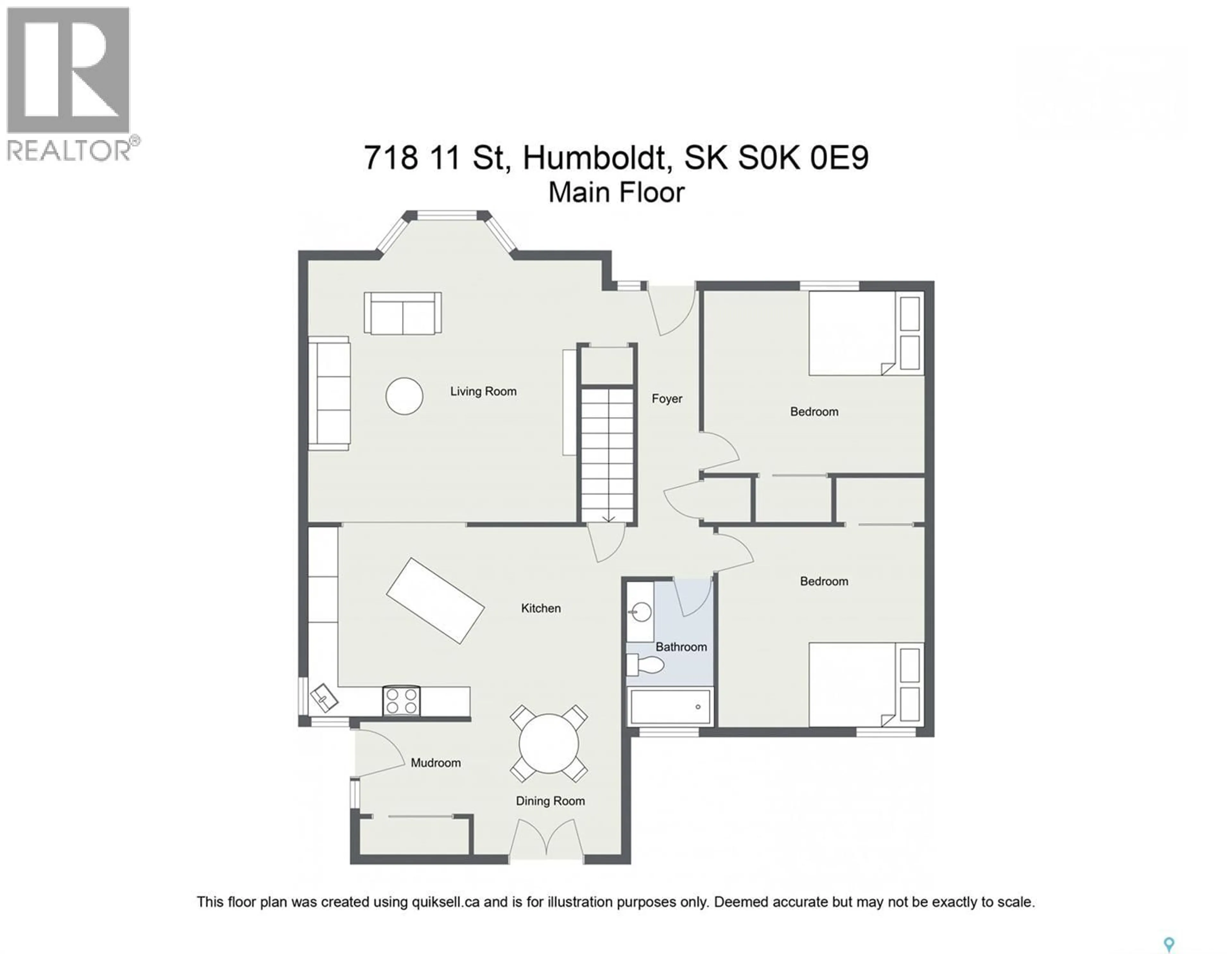 Floor plan for 718 11TH STREET, Humboldt Saskatchewan S0K2A0
