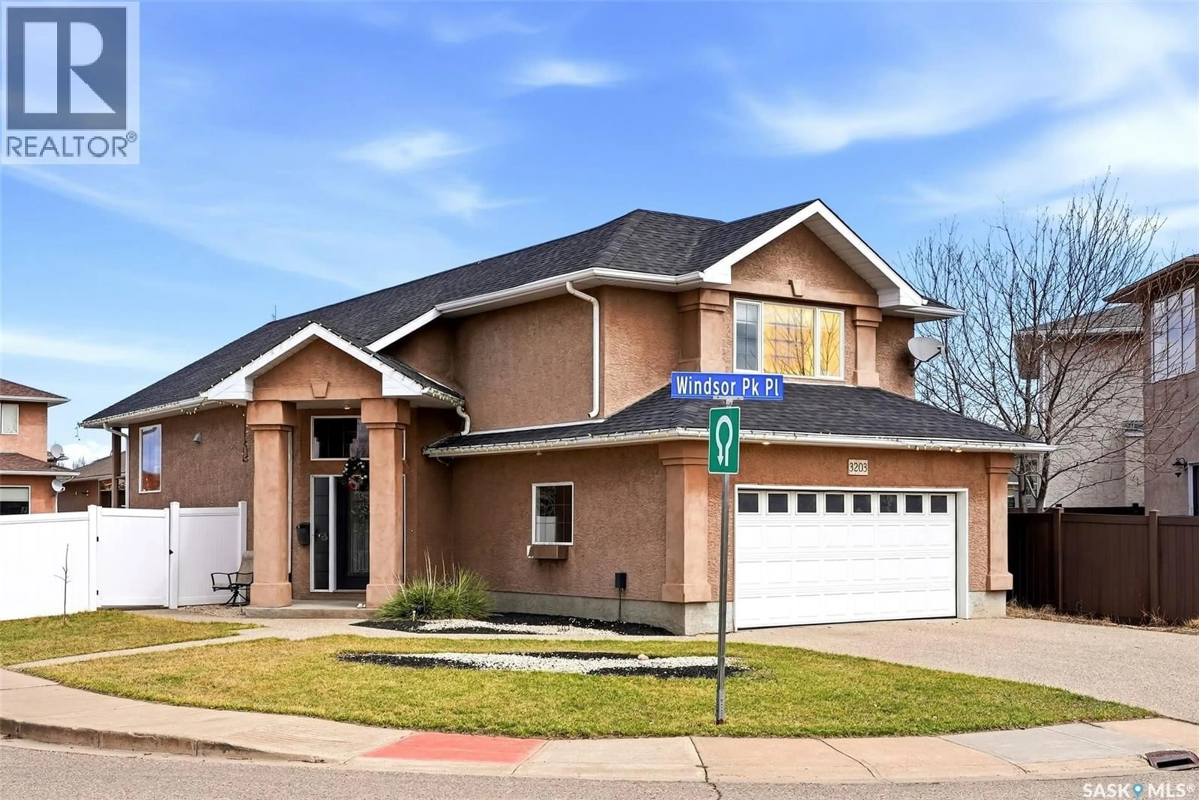 Home with brick exterior material, street for 3203 WINDSOR PARK PLACE, Regina Saskatchewan S4B3B2