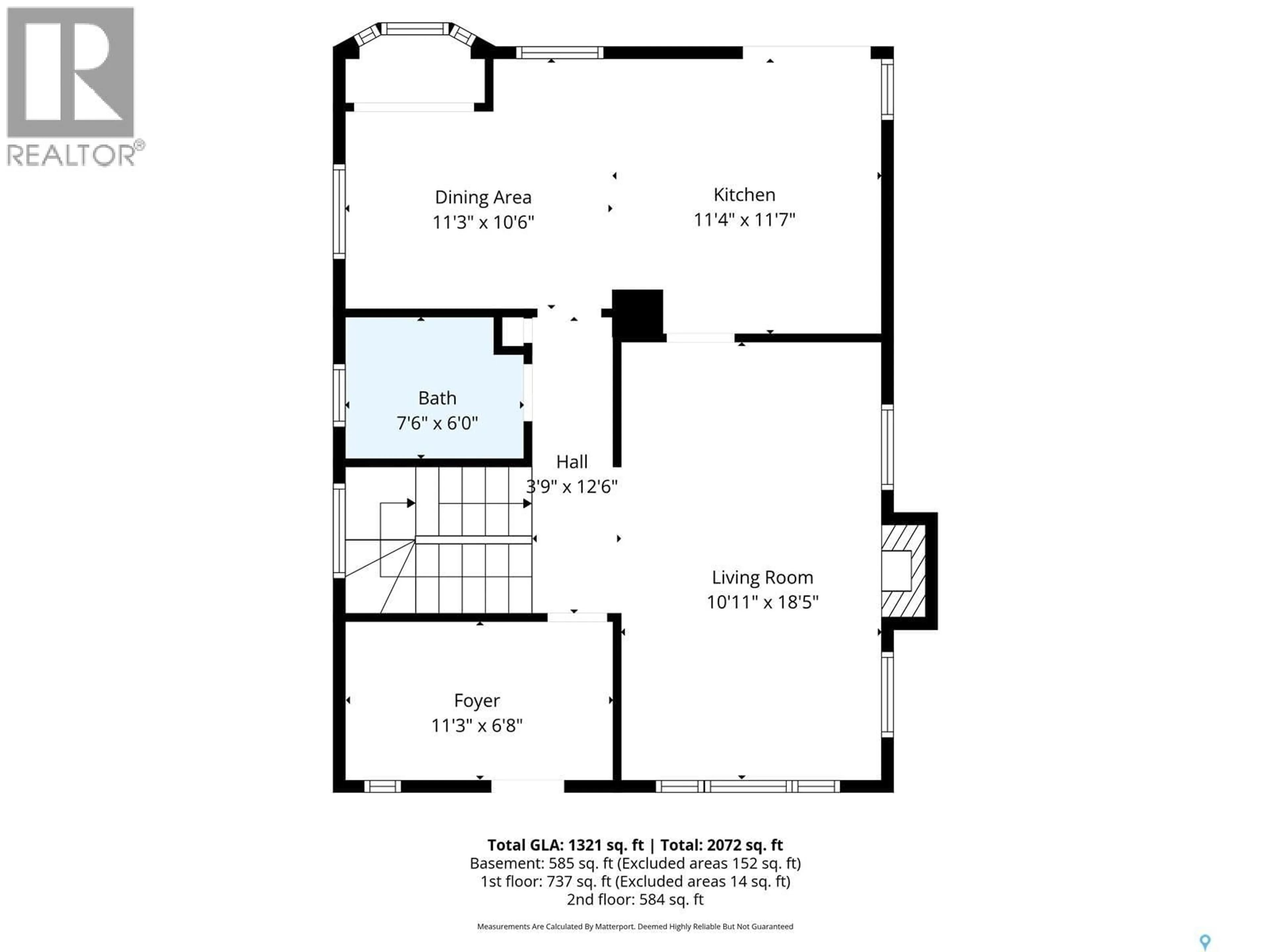 Floor plan for 2543 GARNET STREET, Regina Saskatchewan S4P0J3