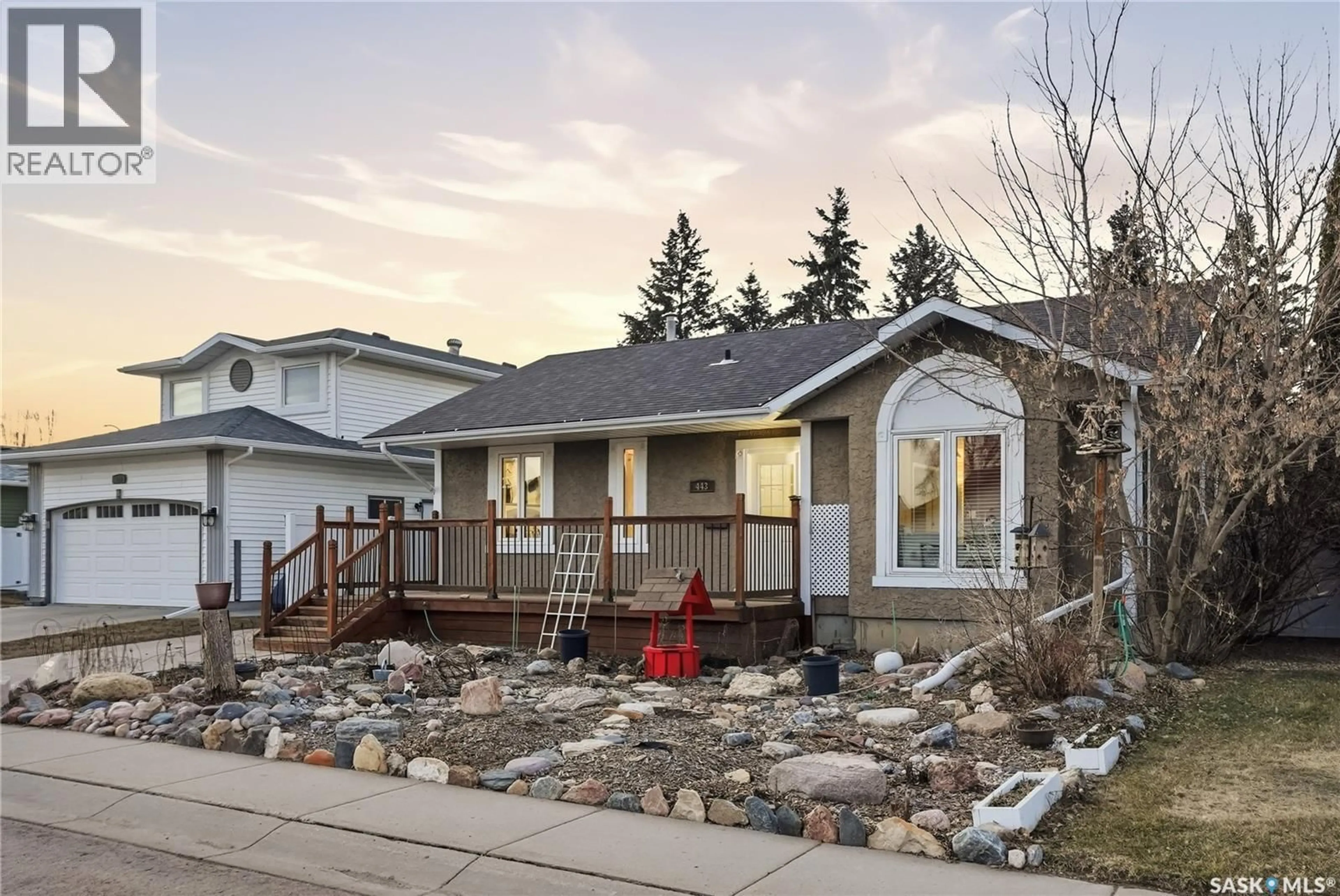 Home with vinyl exterior material, street for 443 NEMEIBEN ROAD, Saskatoon Saskatchewan S7J5E8
