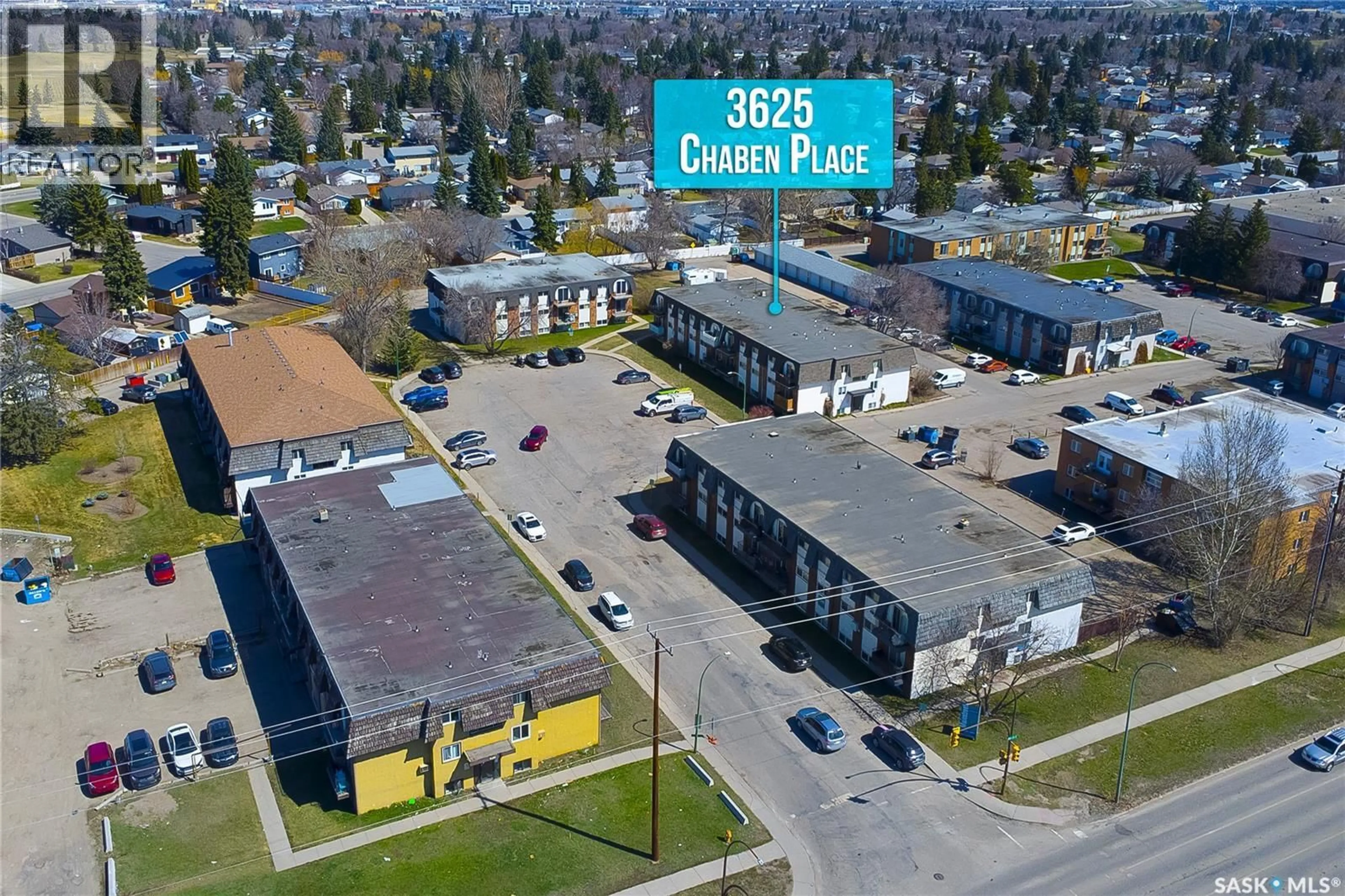 A pic from outside/outdoor area/front of a property/back of a property/a pic from drone, building for 17 - 3625 CHABEN PLACE, Saskatoon Saskatchewan S7H4E9