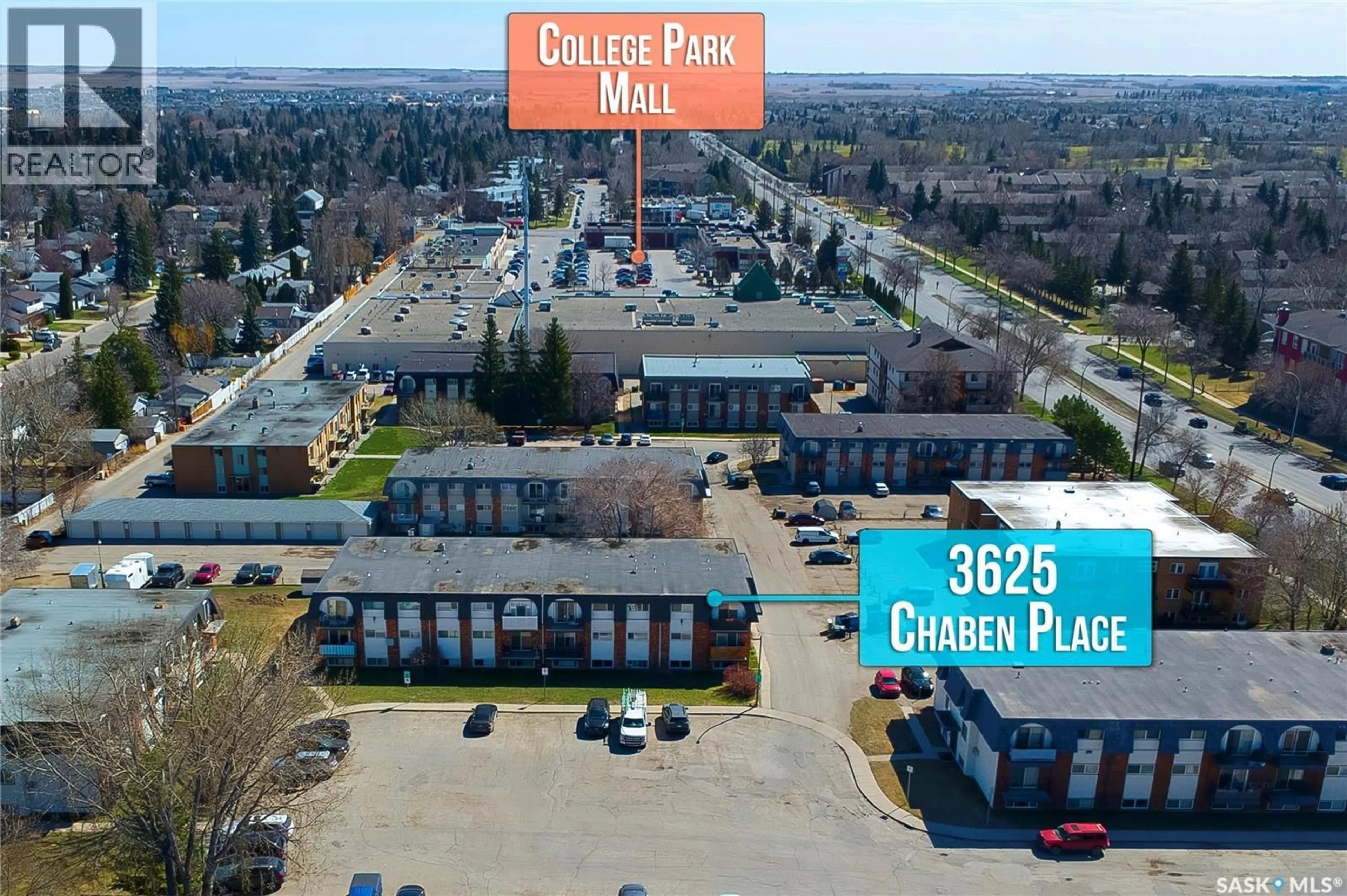 A pic from outside/outdoor area/front of a property/back of a property/a pic from drone, unknown for 17 - 3625 CHABEN PLACE, Saskatoon Saskatchewan S7H4E9