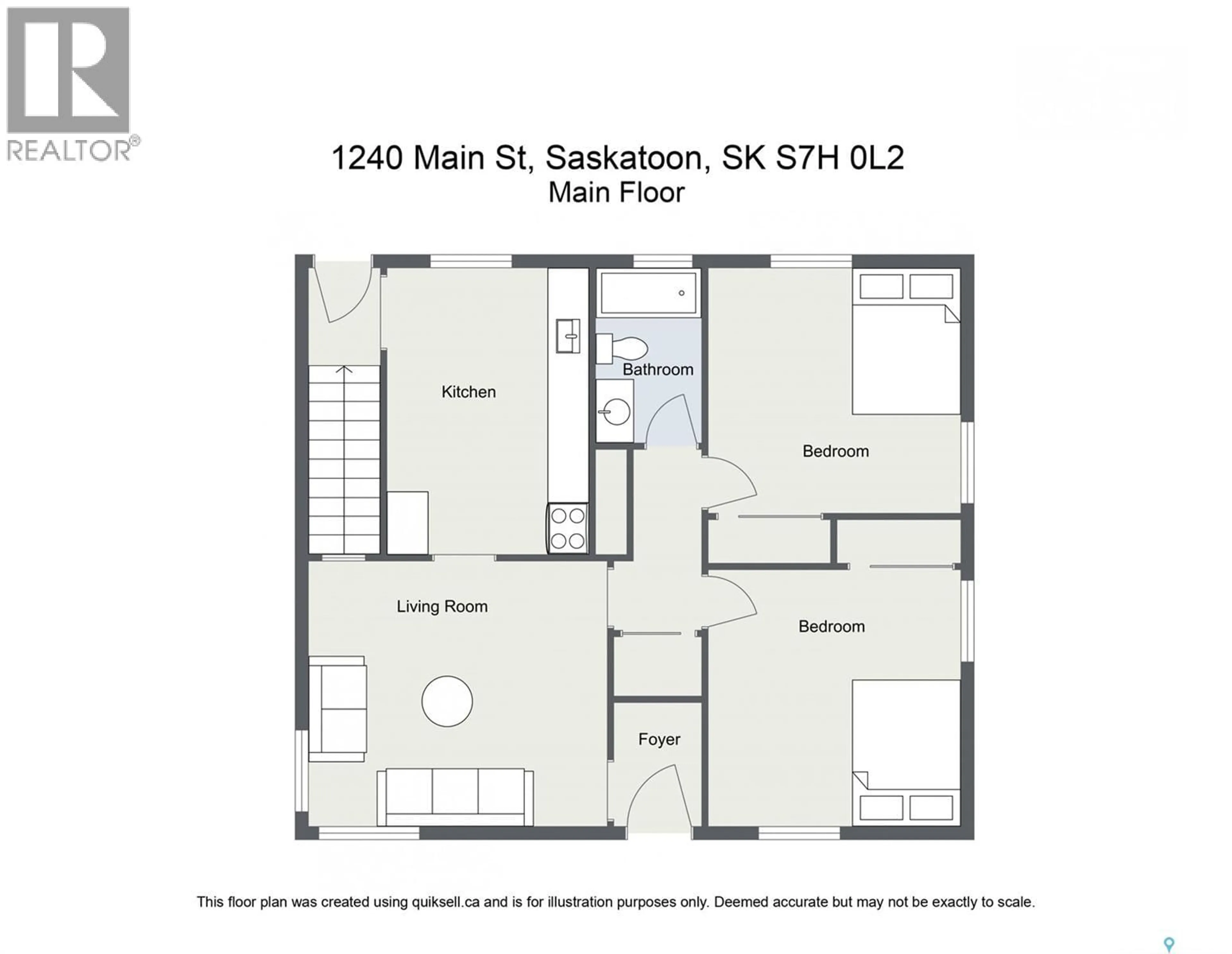 Floor plan for 1240 MAIN STREET E, Saskatoon Saskatchewan S7H0L2