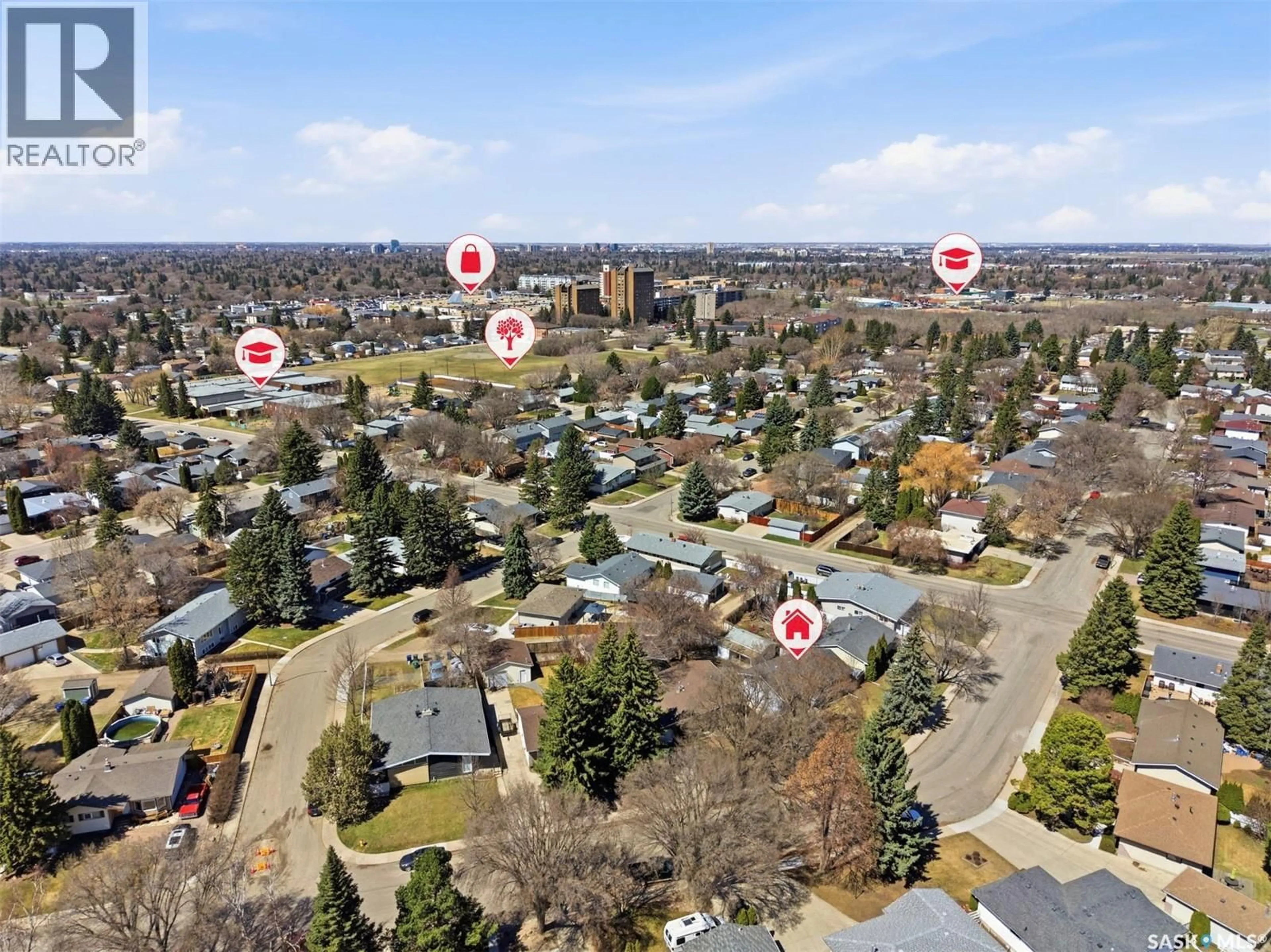 A pic from outside/outdoor area/front of a property/back of a property/a pic from drone, street for 1310 CENTRE EAST, Saskatoon Saskatchewan S7J3A9