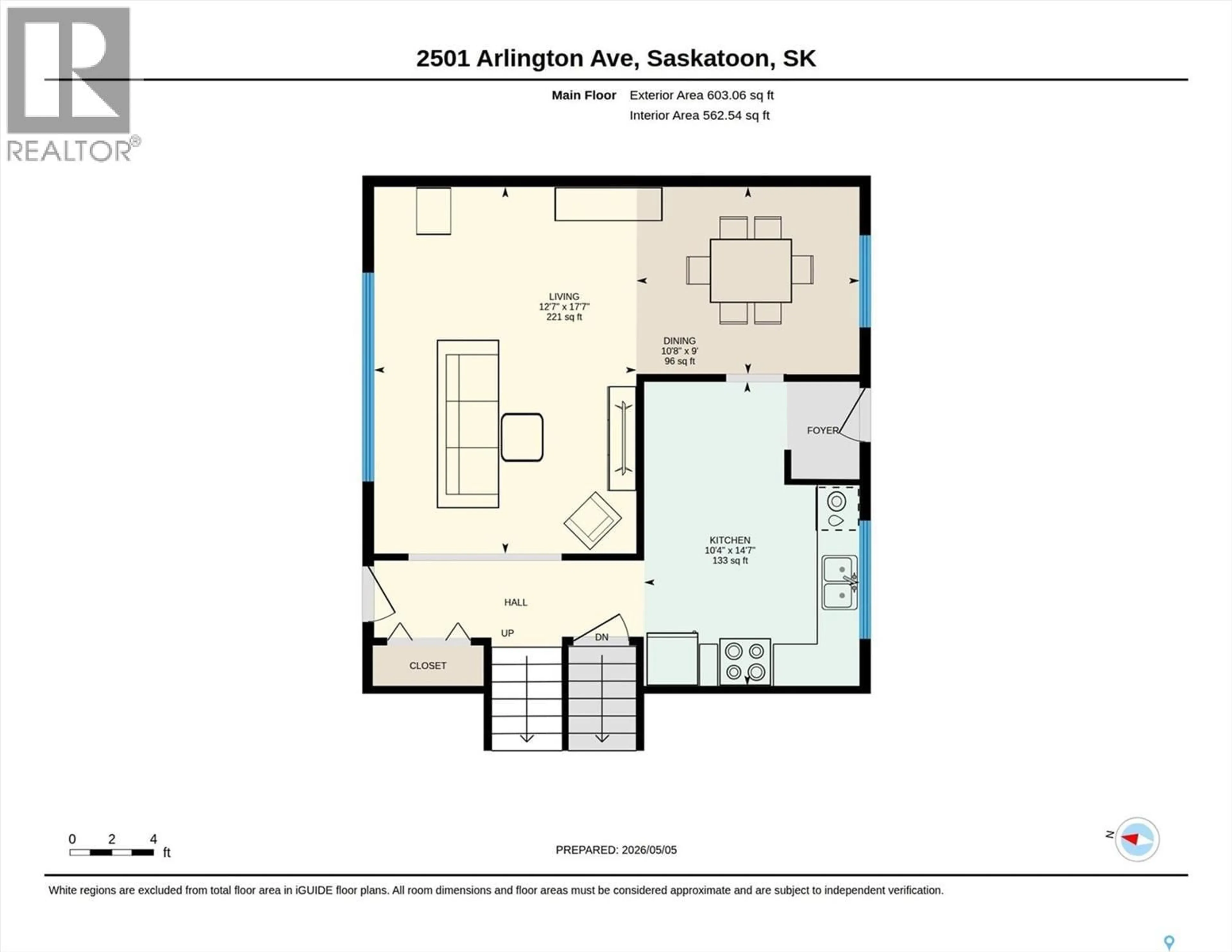 Floor plan for 2501 ARLINGTON AVENUE, Saskatoon Saskatchewan S7J2J3