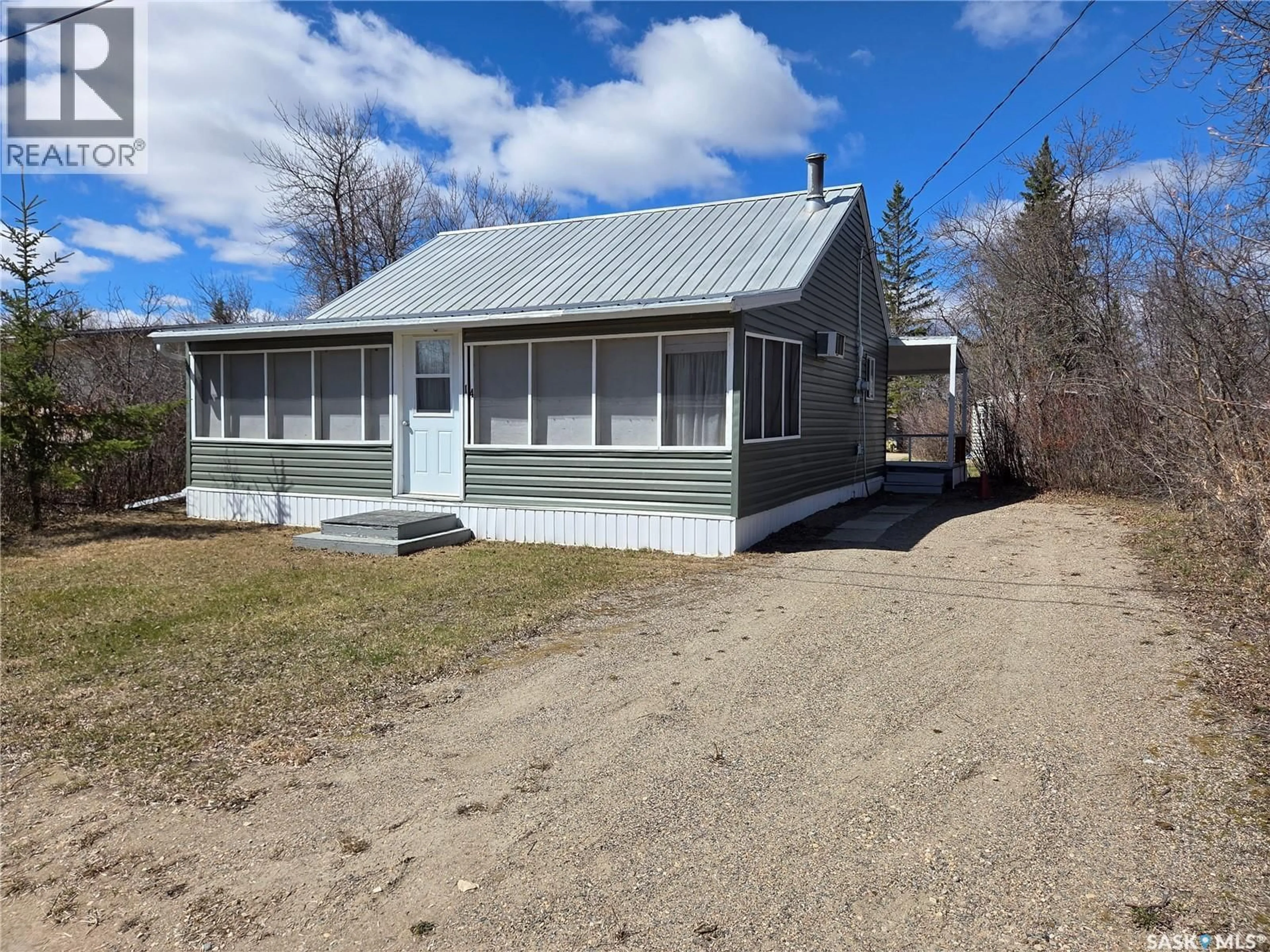 A pic from outside/outdoor area/front of a property/back of a property/a pic from drone, street for 14 ECHWAYATANKA DRIVE, White Bear IR 70 Saskatchewan S0C2S0