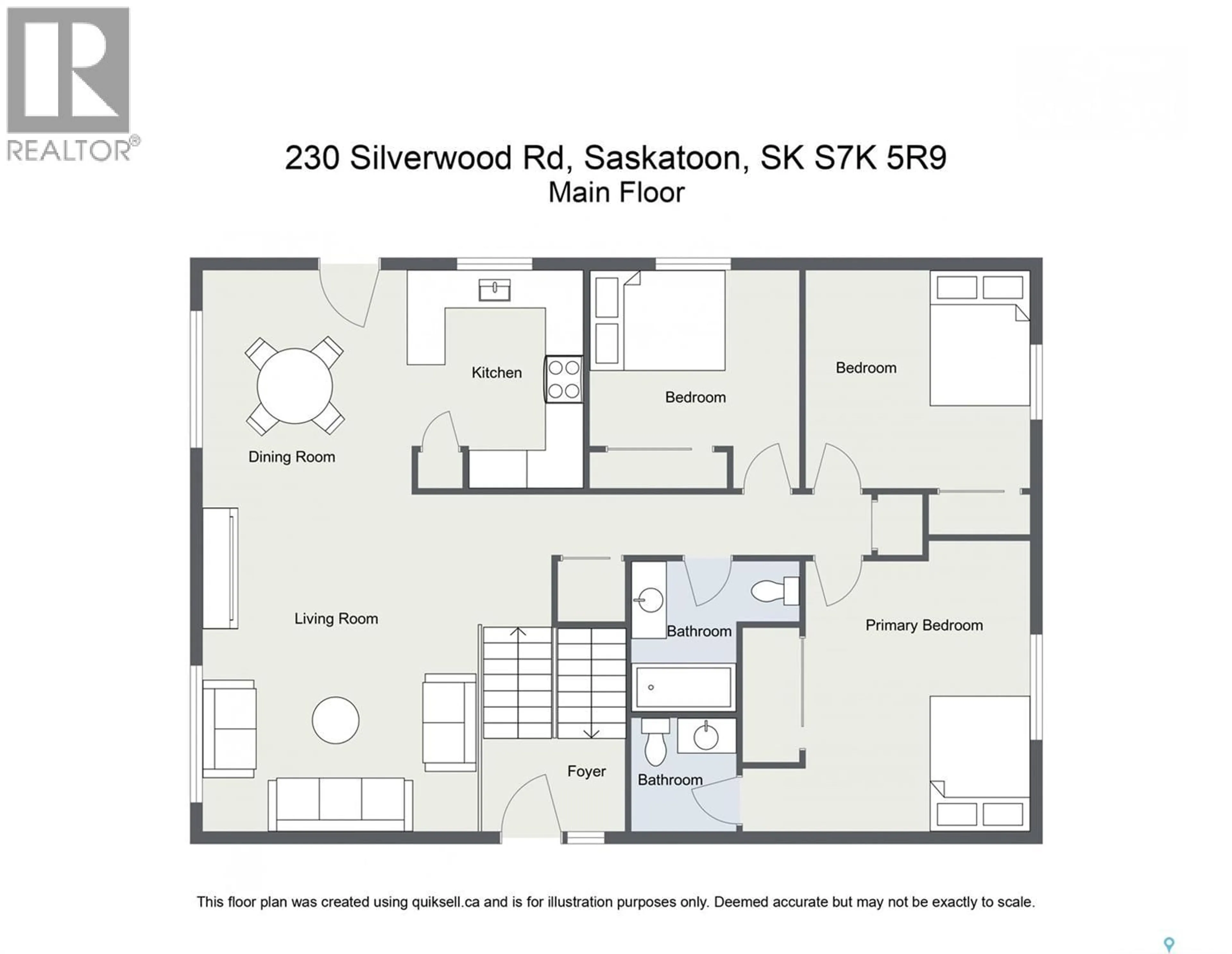 Floor plan for 230 SILVERWOOD ROAD, Saskatoon Saskatchewan S7K5R9