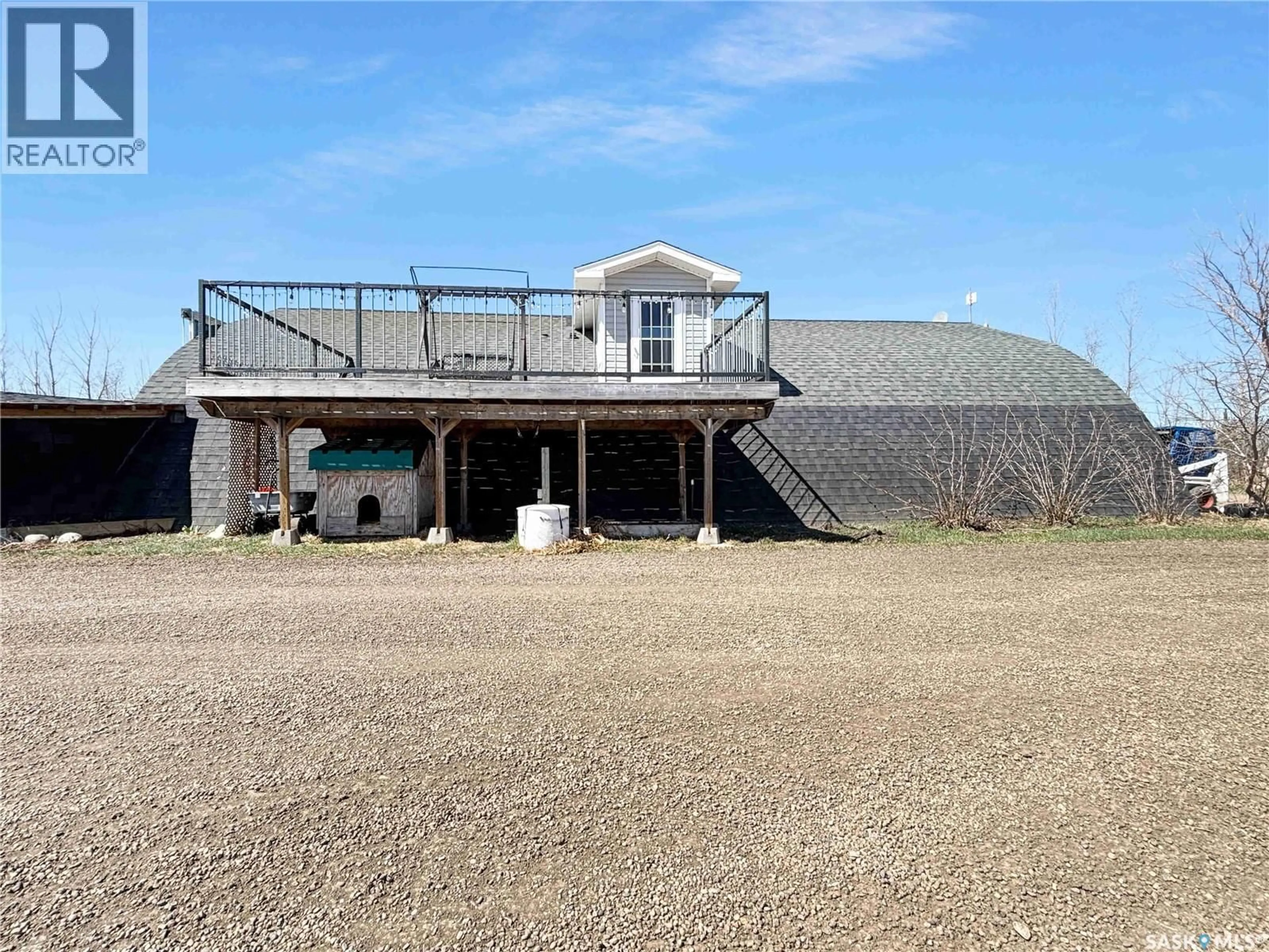 A pic from outside/outdoor area/front of a property/back of a property/a pic from drone, water/lake/river/ocean view for STRUNK ACREAGE, Dundurn Rm No. 314 Saskatchewan S7K1M2