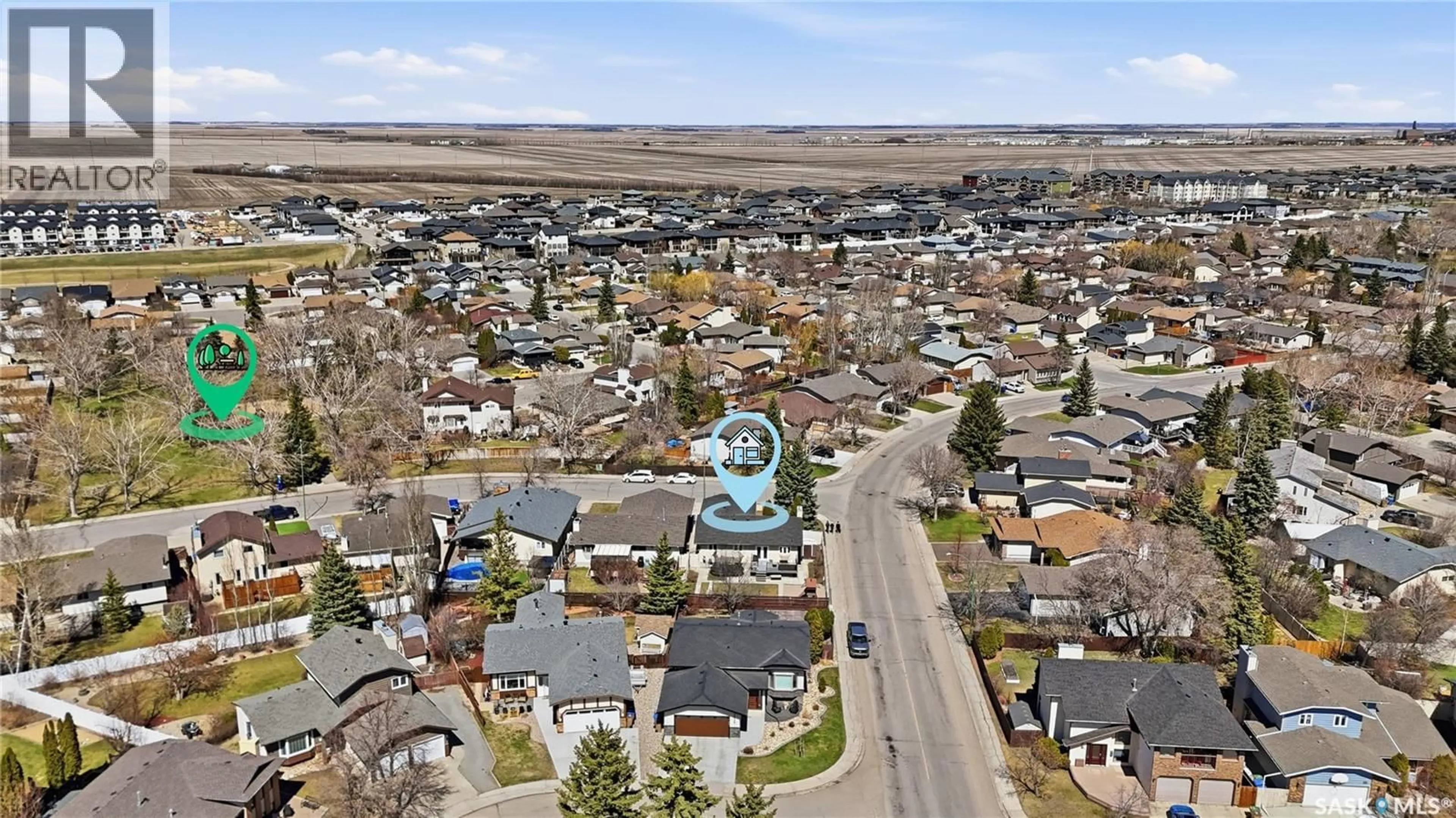 A pic from outside/outdoor area/front of a property/back of a property/a pic from drone, street for 6547 HIRD CRESCENT, Regina Saskatchewan S4X3Z6