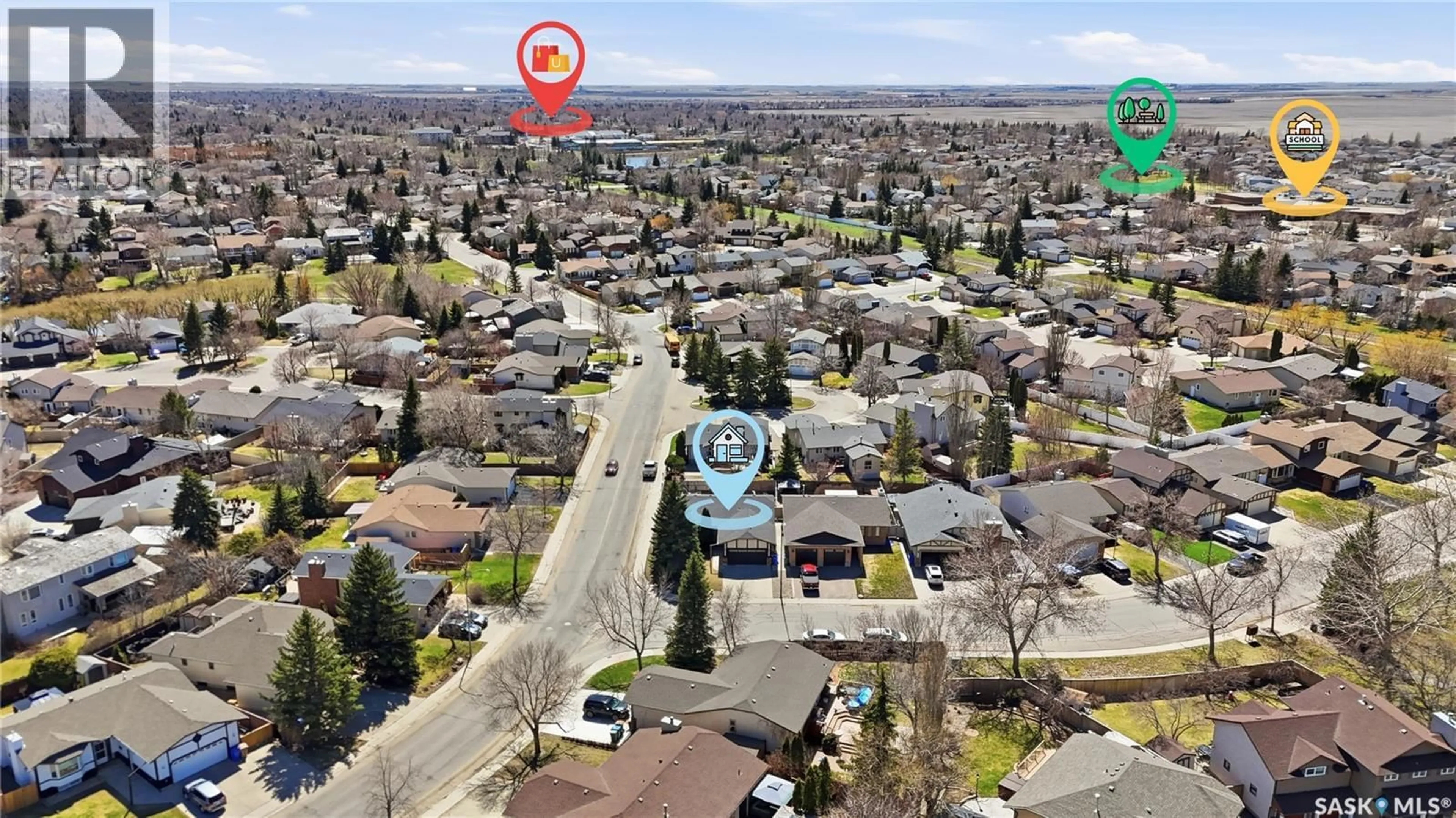 A pic from outside/outdoor area/front of a property/back of a property/a pic from drone, street for 6547 HIRD CRESCENT, Regina Saskatchewan S4X3Z6