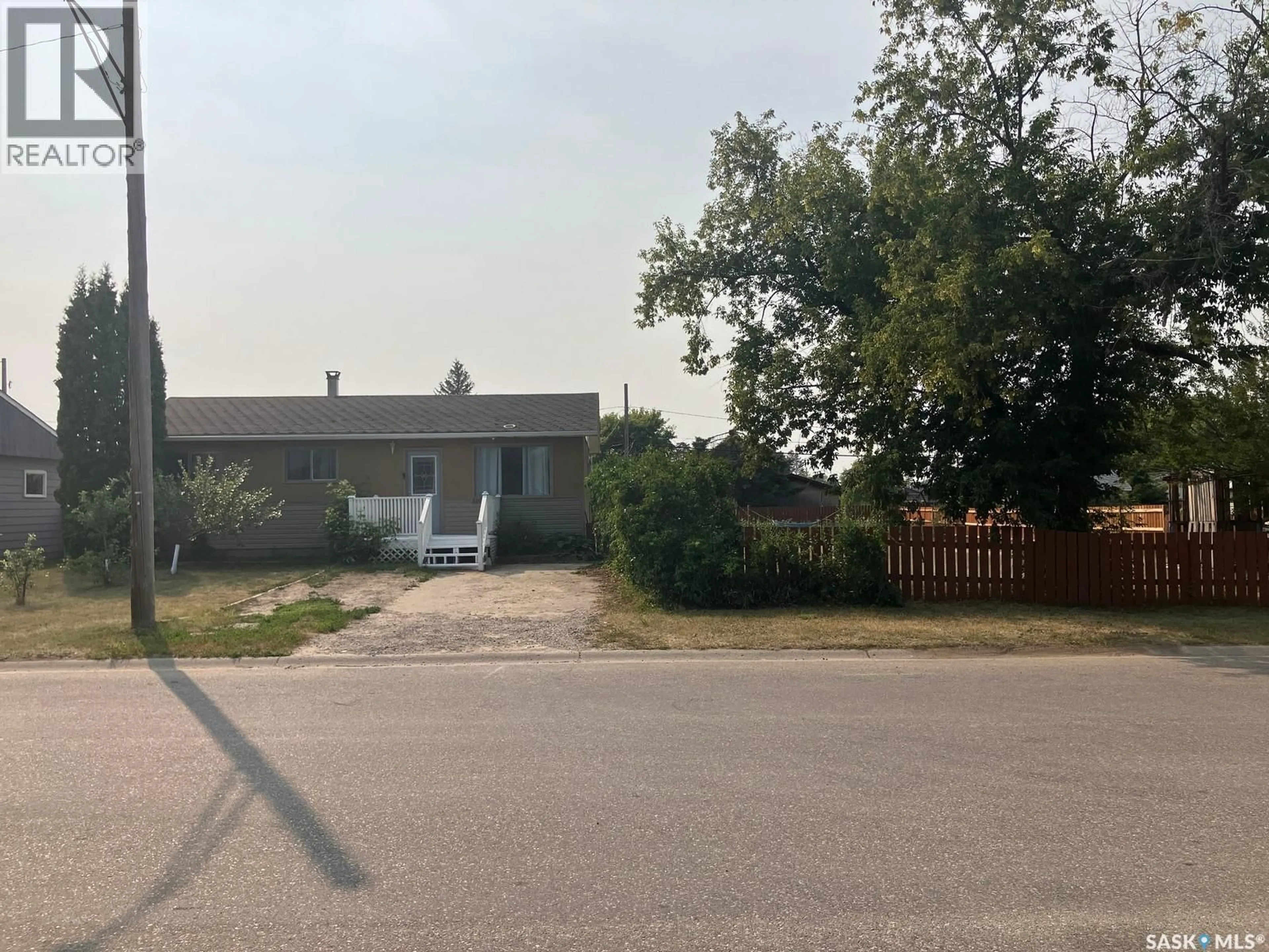 A pic from outside/outdoor area/front of a property/back of a property/a pic from drone, street for 110 4TH STREET, Nipawin Saskatchewan S0E1E0