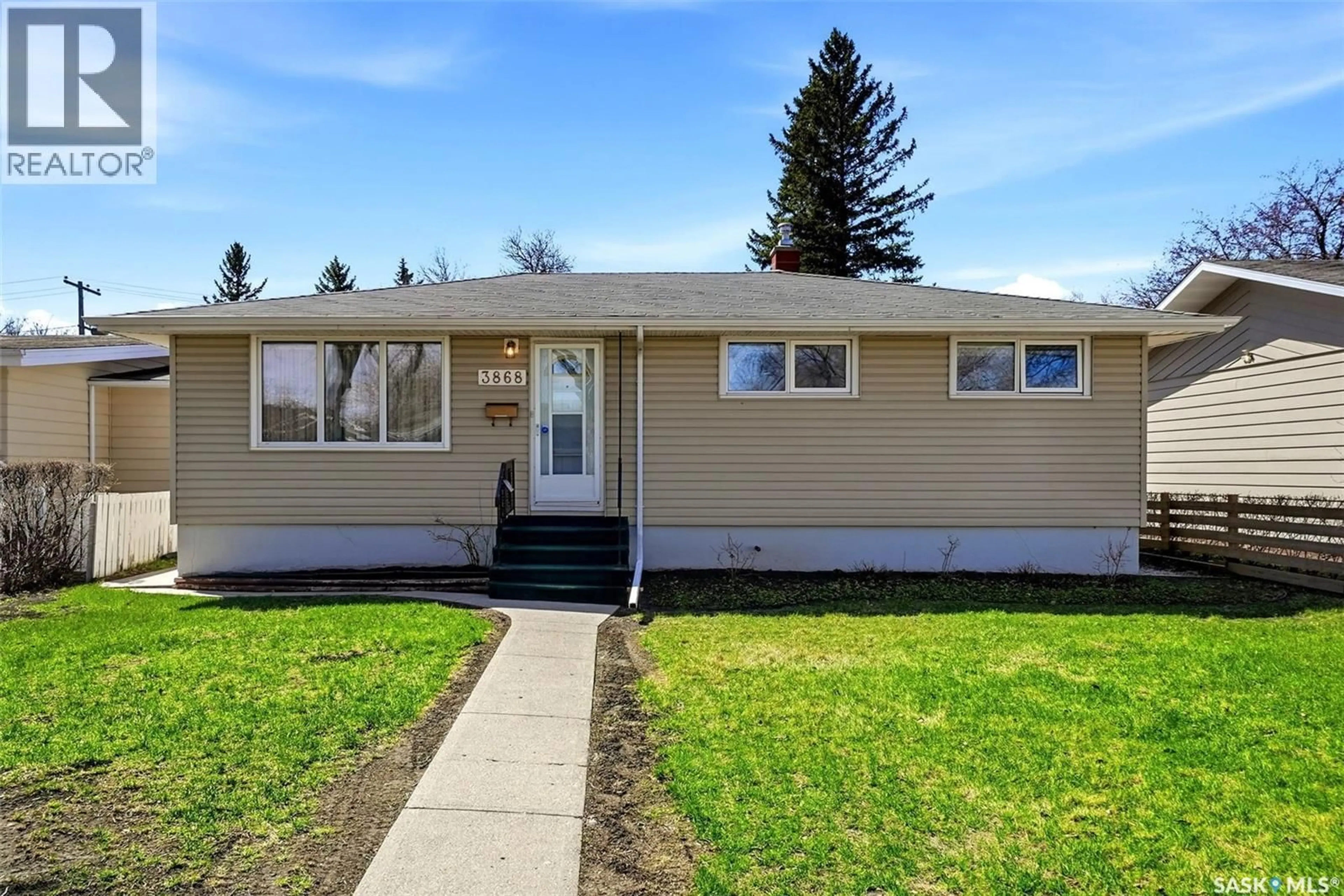 Home with vinyl exterior material, street for 3868 ATHOL STREET, Regina Saskatchewan S4S3J1