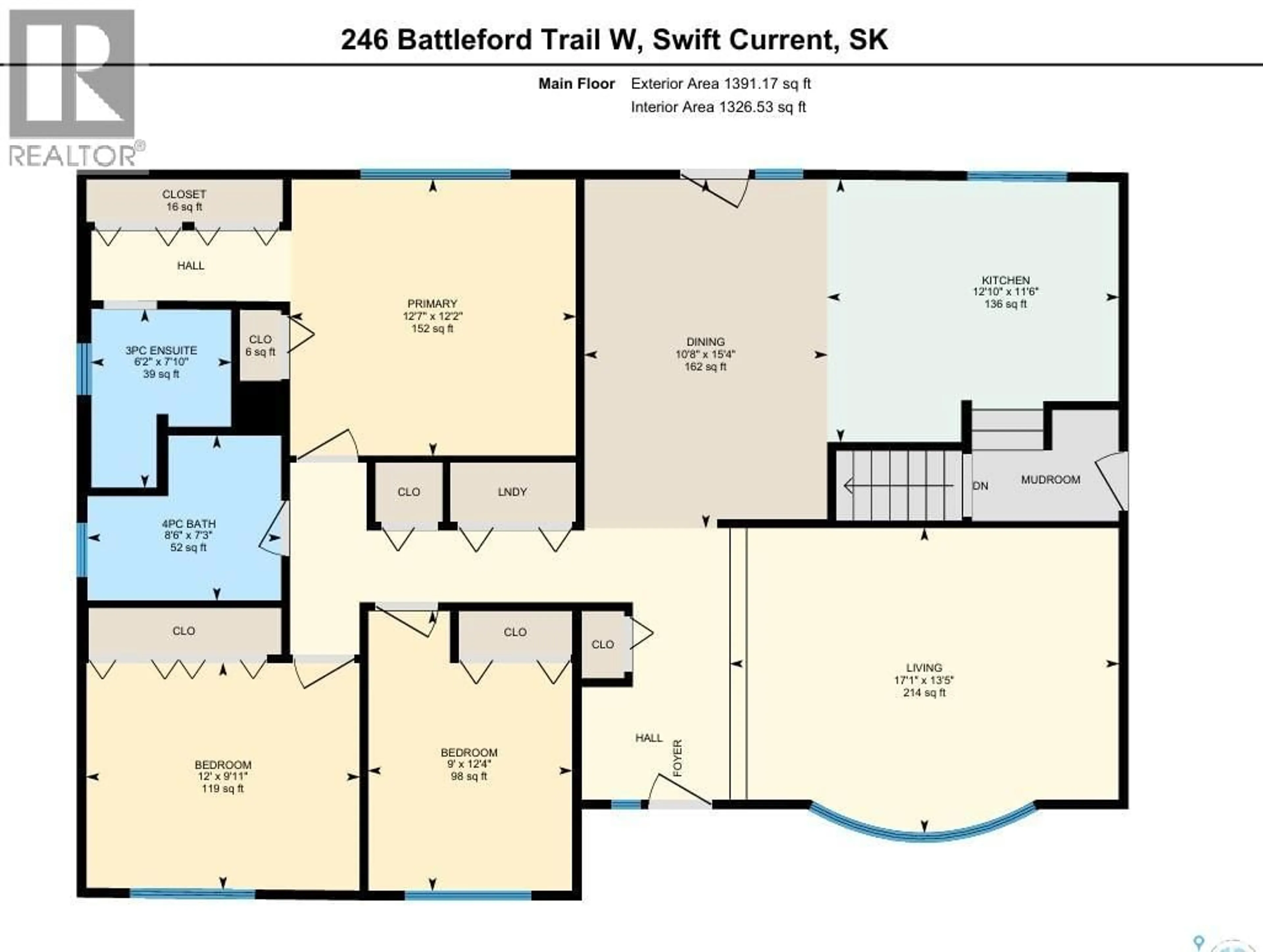 Floor plan for 246 BATTLEFORD TRAIL, Swift Current Saskatchewan S9H4J5