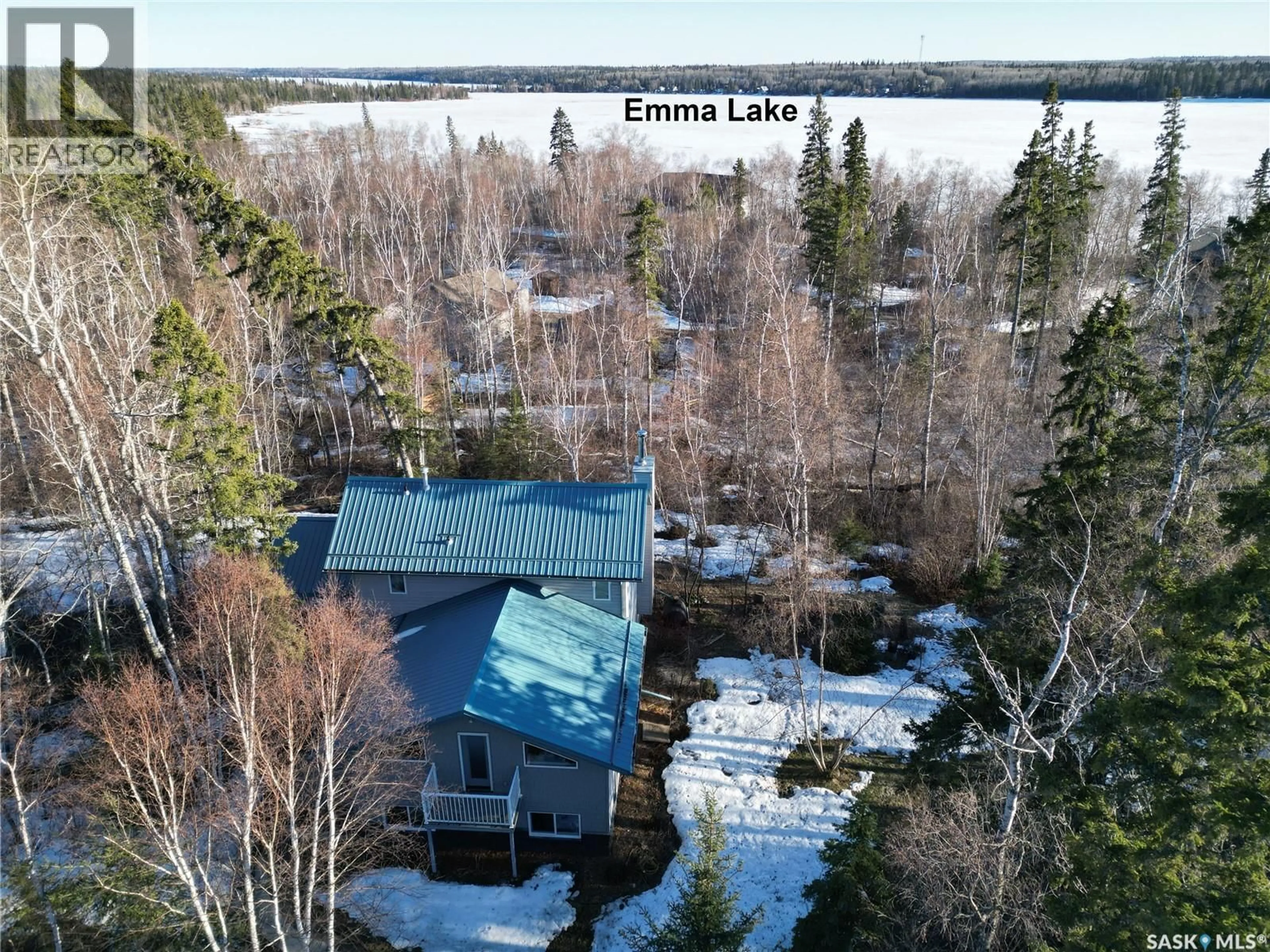 A pic from outside/outdoor area/front of a property/back of a property/a pic from drone, water/lake/river/ocean view for 101 DONNA PLACE, Lakeland Rm No. 521 Saskatchewan S0J0N0