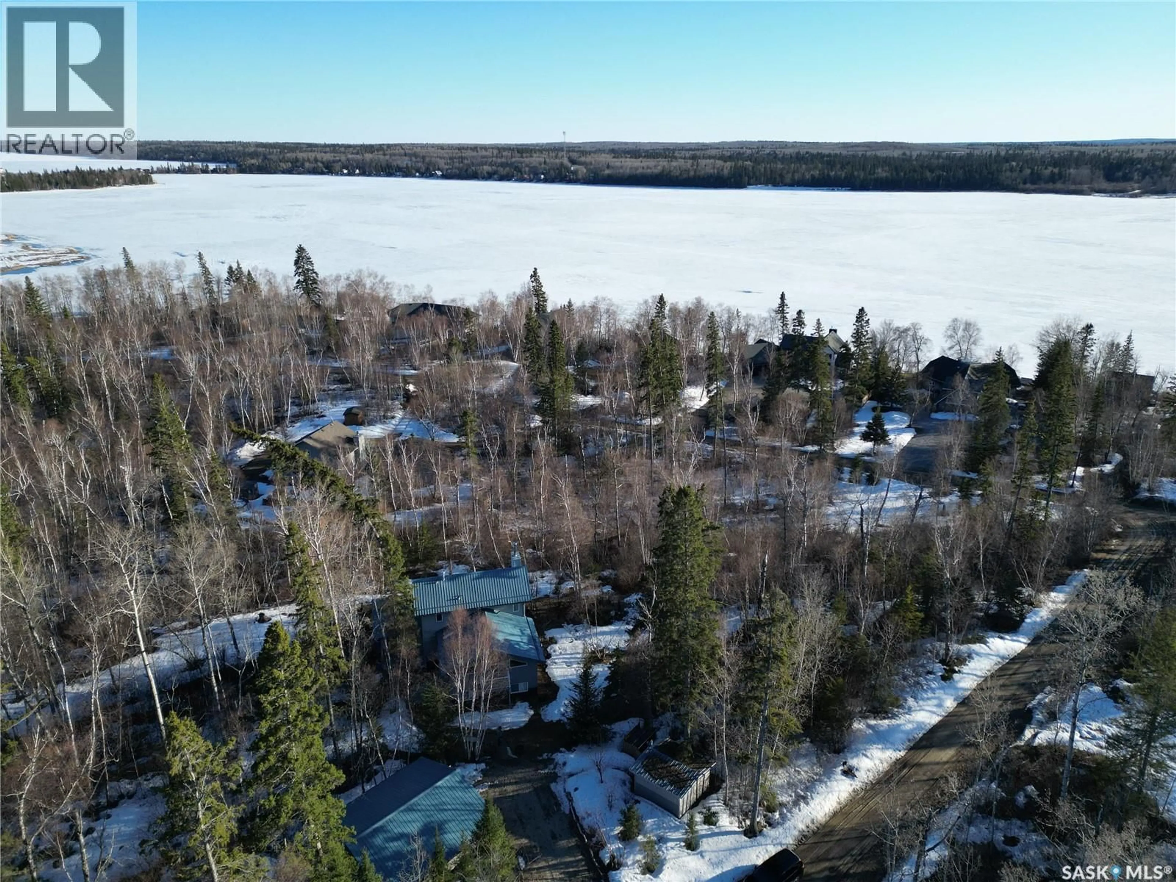 A pic from outside/outdoor area/front of a property/back of a property/a pic from drone, water/lake/river/ocean view for 101 DONNA PLACE, Lakeland Rm No. 521 Saskatchewan S0J0N0