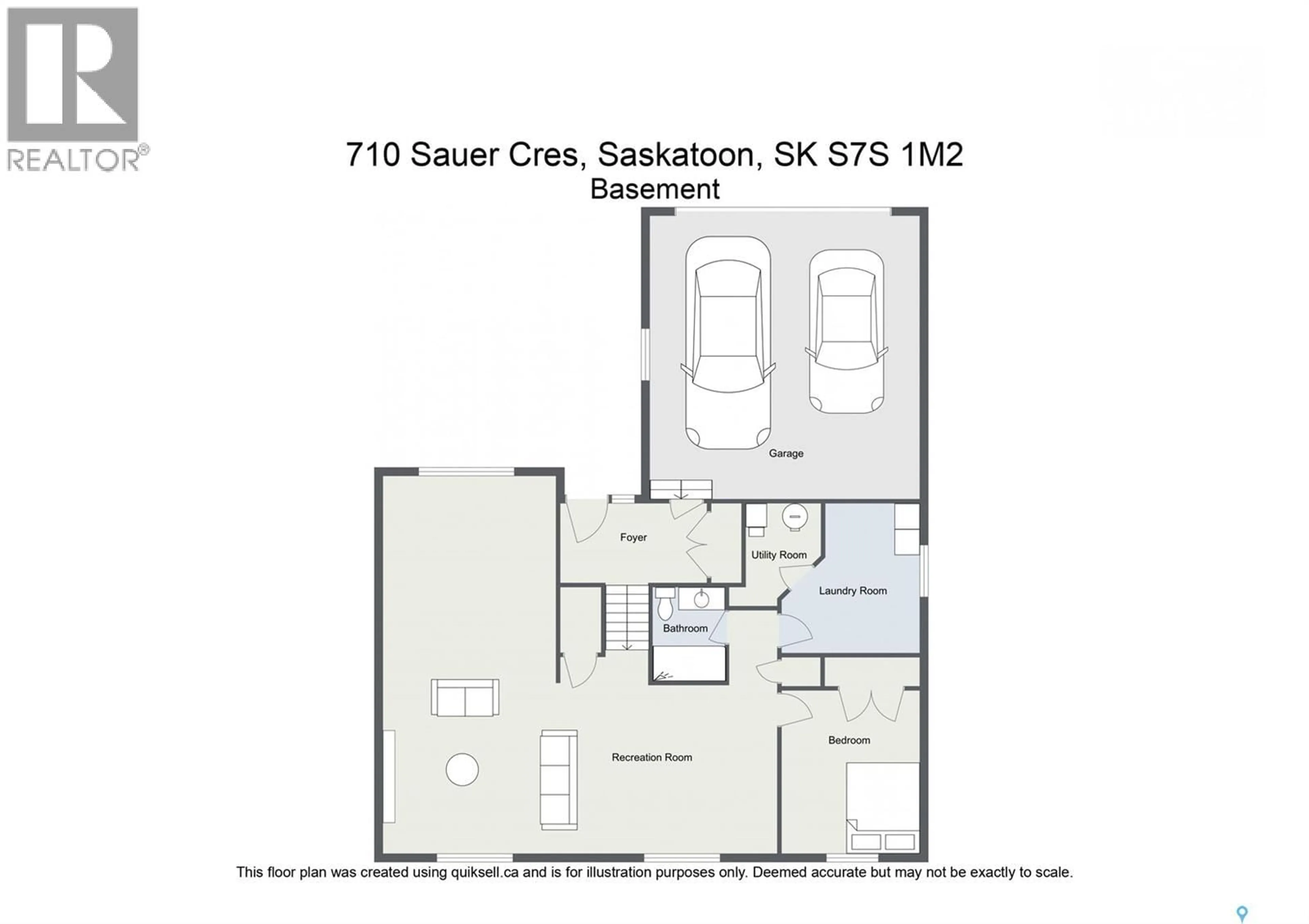 Floor plan for 710 SAUER CRESCENT, Saskatoon Saskatchewan S7W0J8