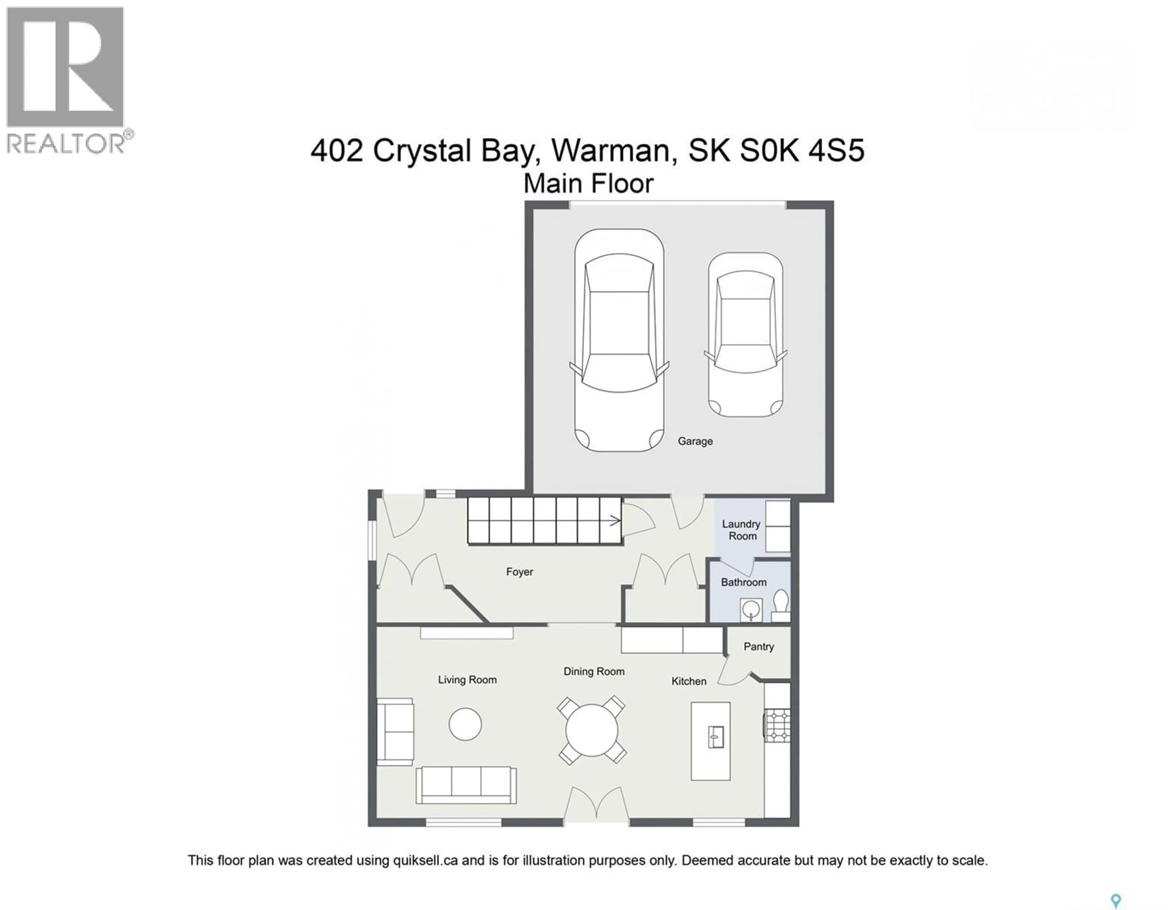 Floor plan for 402 CRYSTAL BAY, Warman Saskatchewan S0K0A1