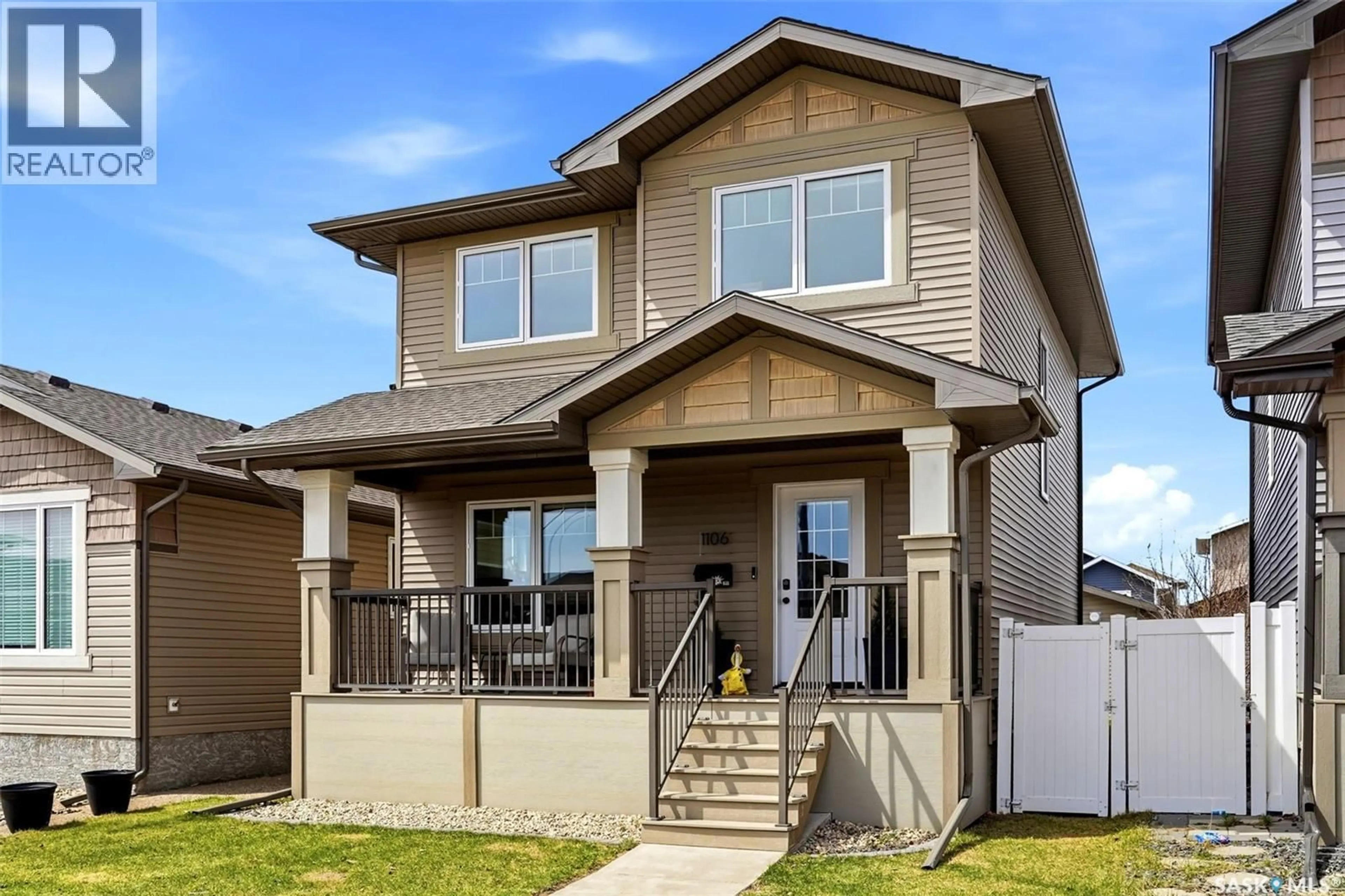 Home with vinyl exterior material, street for 1106 POLEY STREET, Regina Saskatchewan S4X0K2