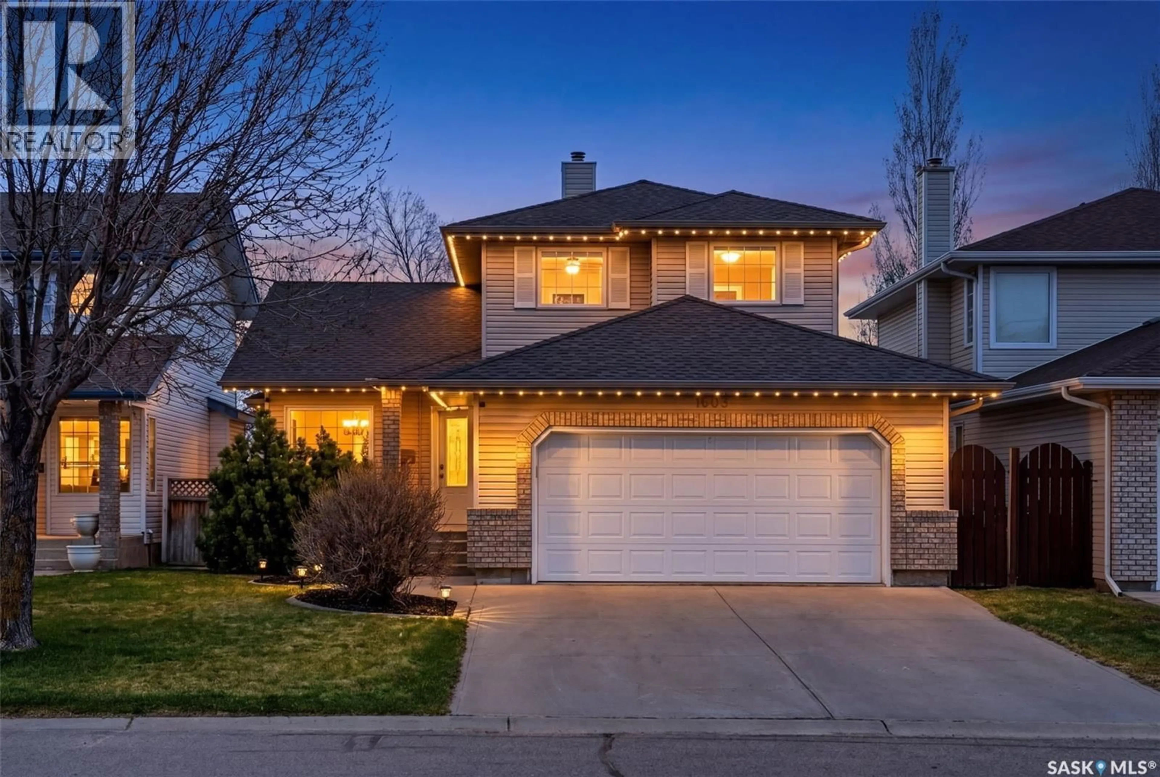 Home with vinyl exterior material, street for 1603 ROUSSEAU CRESCENT, Regina Saskatchewan S4X4L7