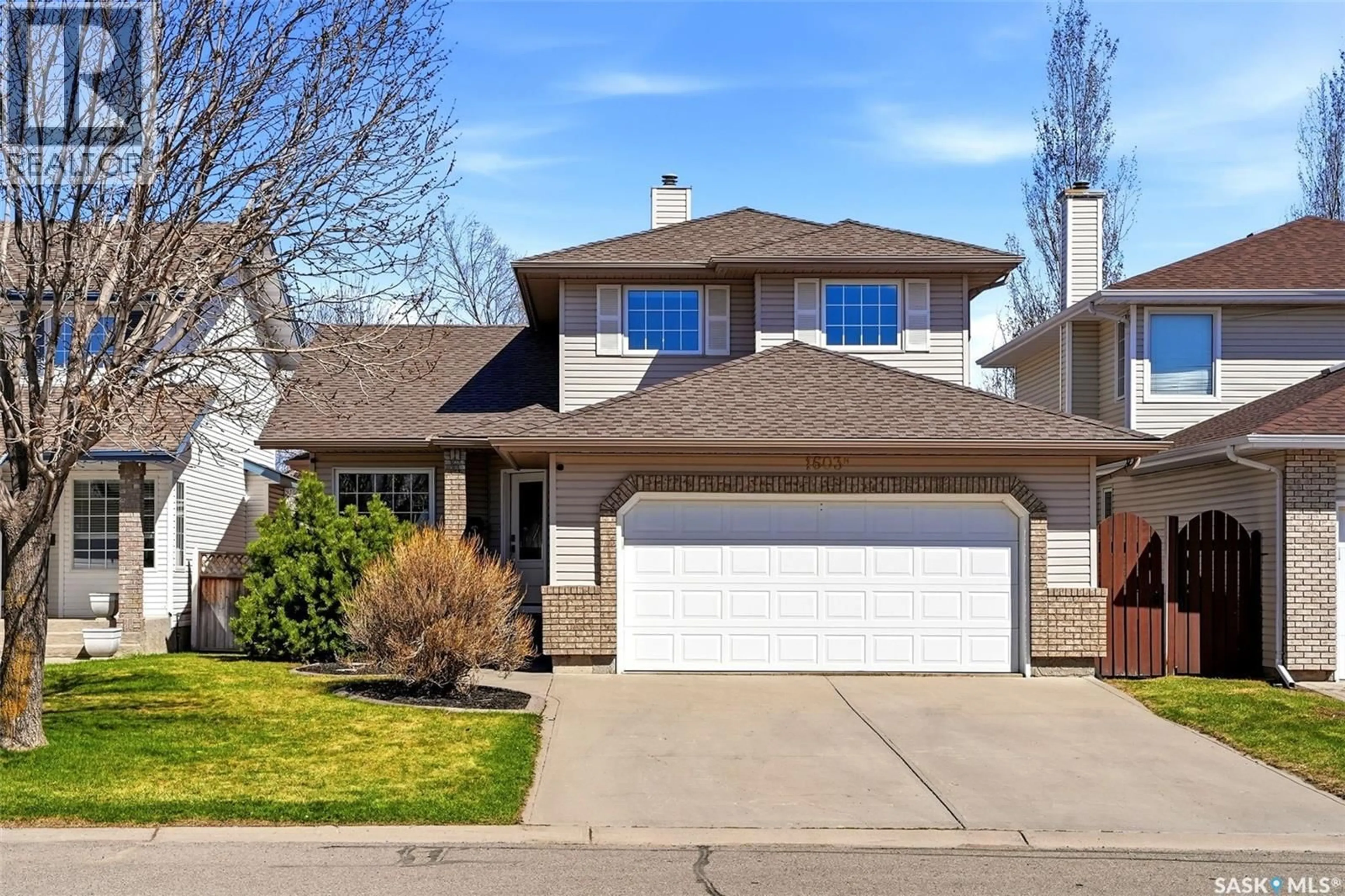 Home with vinyl exterior material, street for 1603 ROUSSEAU CRESCENT, Regina Saskatchewan S4X4L7