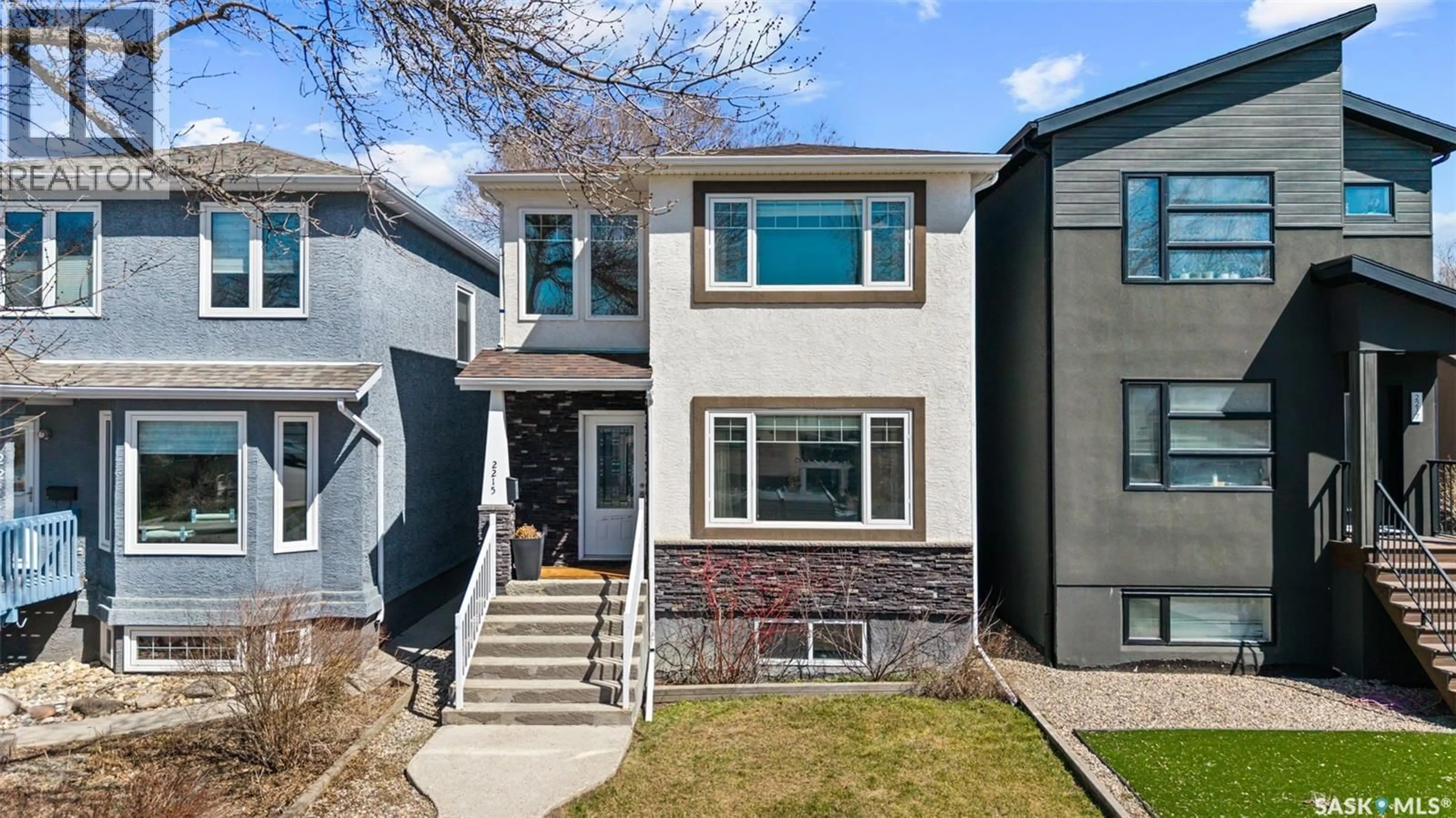 Home with vinyl exterior material, street for 2215 WASCANA STREET, Regina Saskatchewan S4T4K3