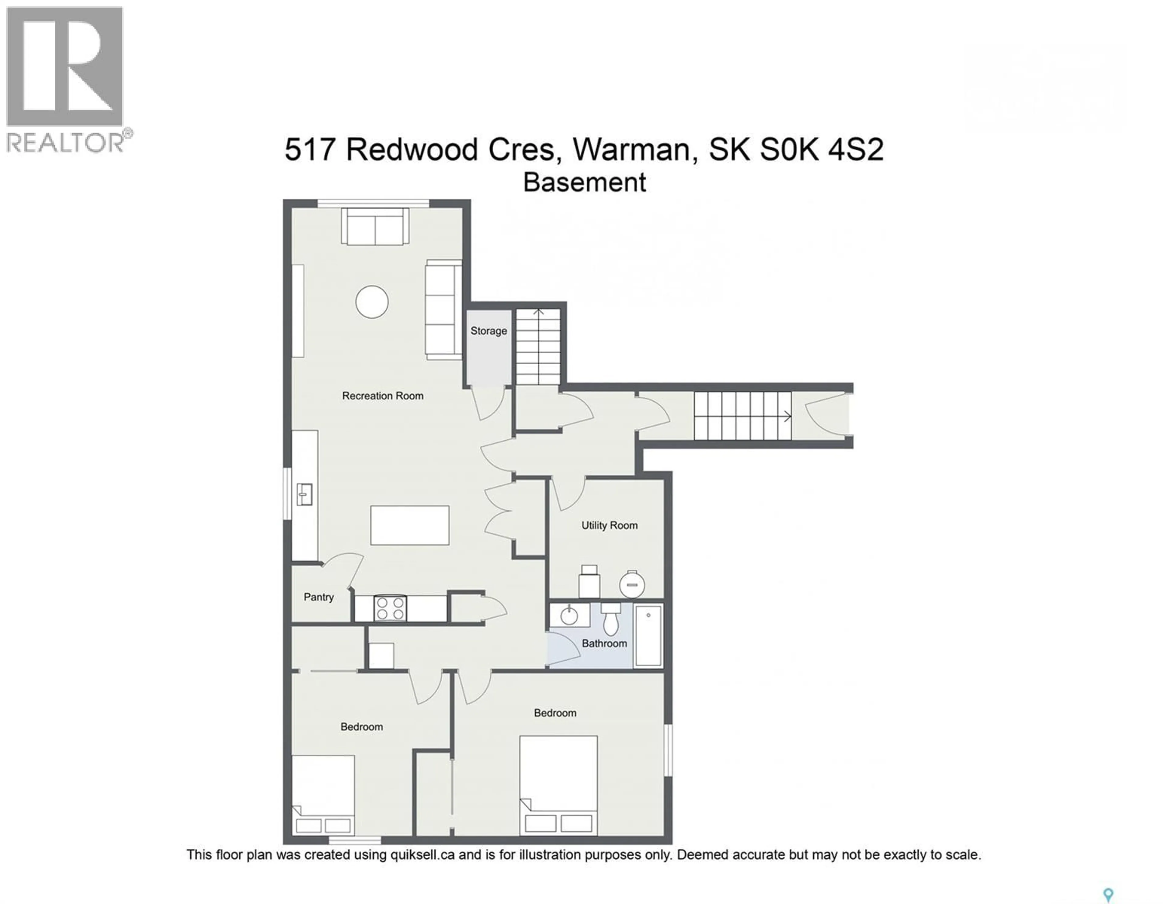 Floor plan for 517 REDWOOD CRESCENT, Warman Saskatchewan S0K4S2