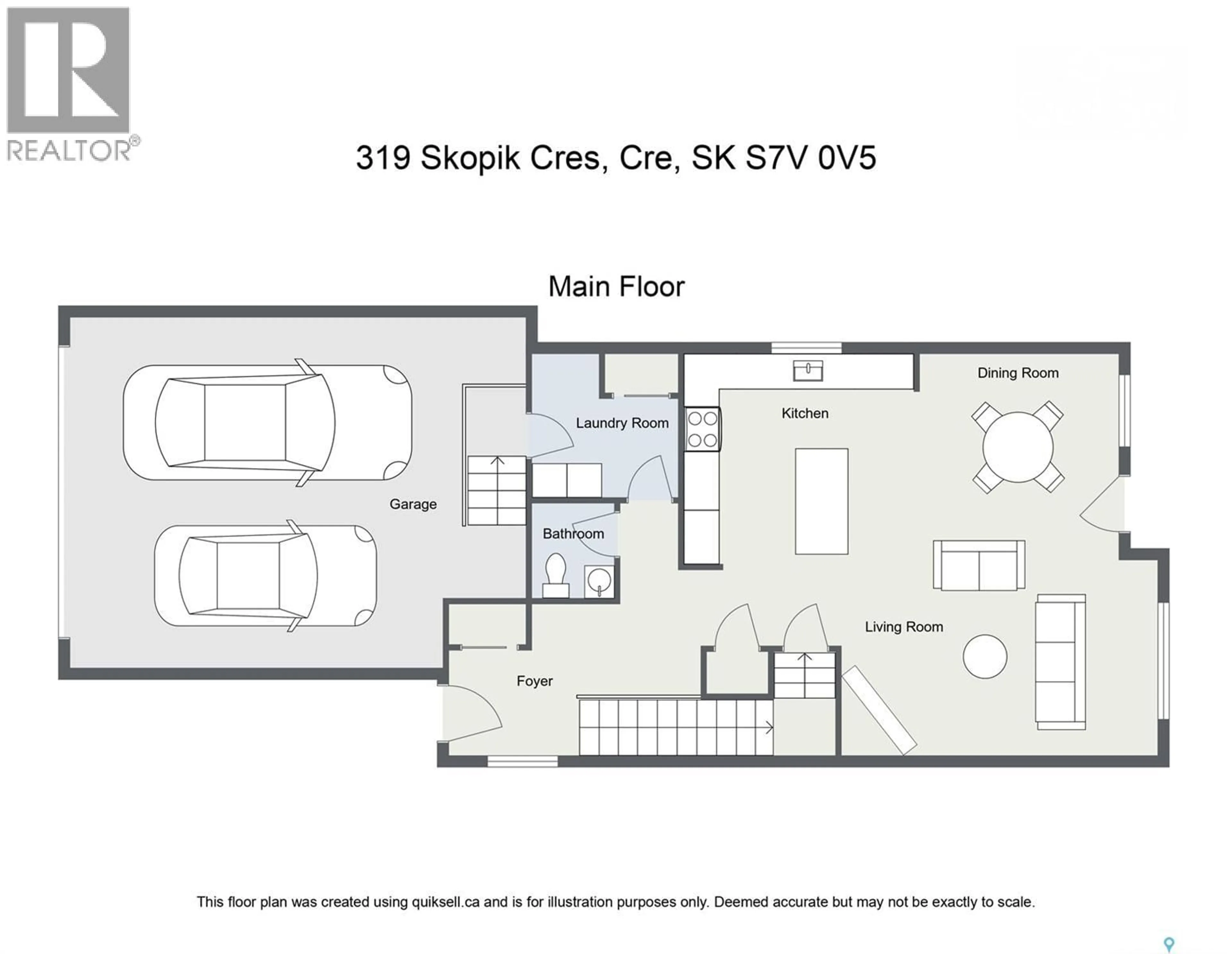 Floor plan for 319 SKOPIK CRESCENT, Saskatoon Saskatchewan S7V0V5
