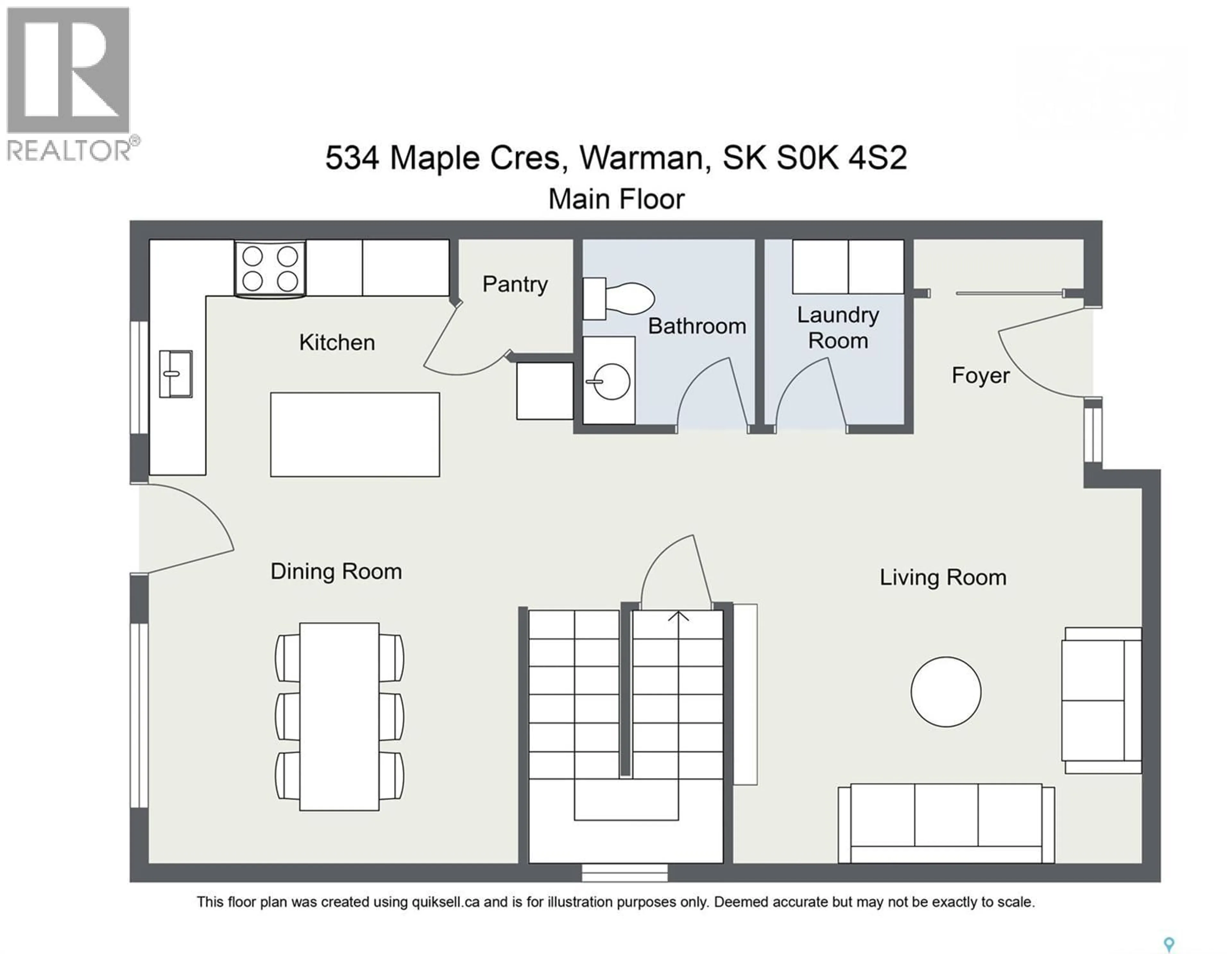 Floor plan for 534 MAPLE CRESCENT, Warman Saskatchewan S0K4S2