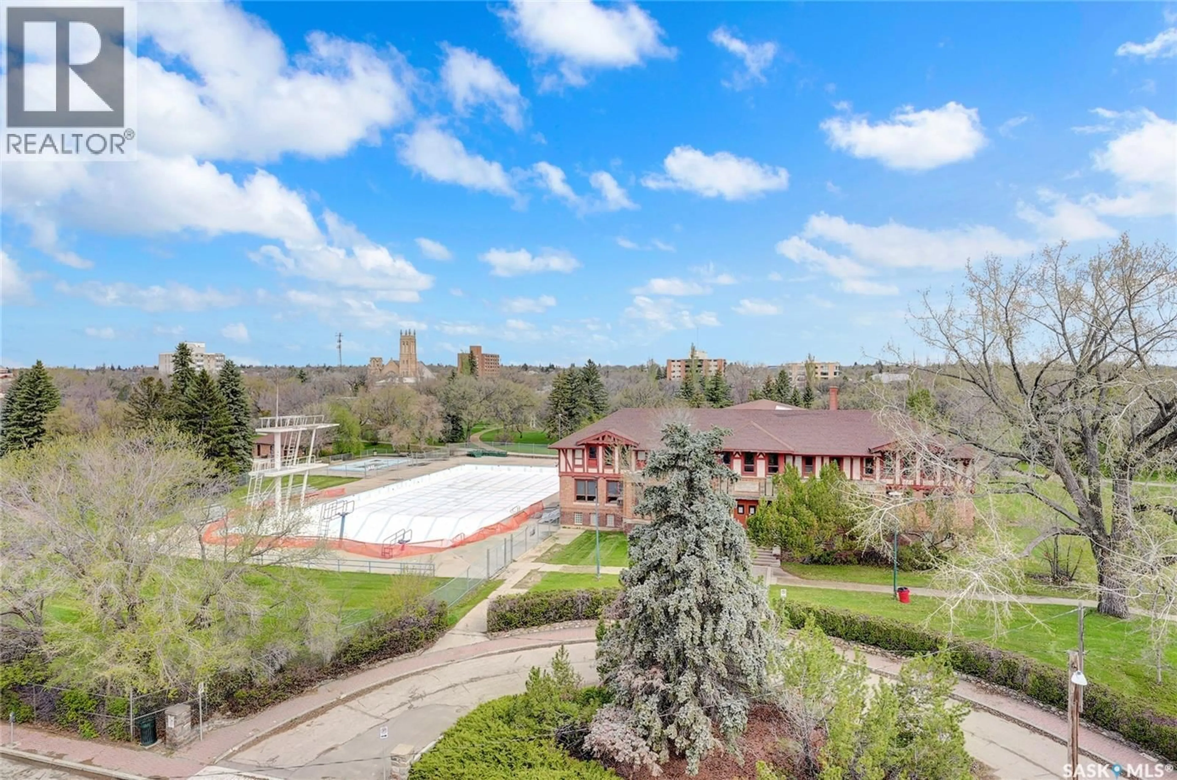 A pic from outside/outdoor area/front of a property/back of a property/a pic from drone, water/lake/river/ocean view for 205 - 507 FAIRFORD STREET E, Moose Jaw Saskatchewan S6H0E1