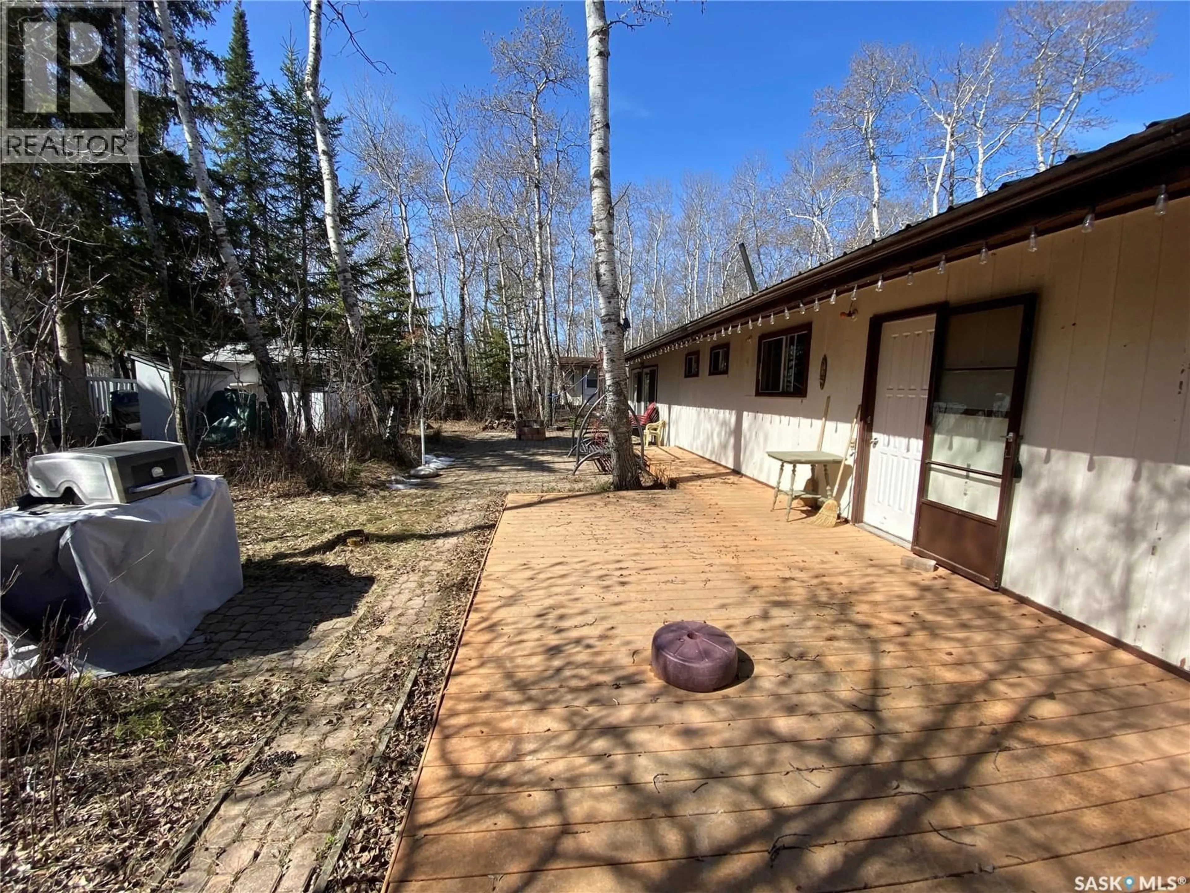 Patio, forest/trees view for 45 CRANBERRY CRESCENT, Good Spirit Lake Prov Park Saskatchewan S0A3V0