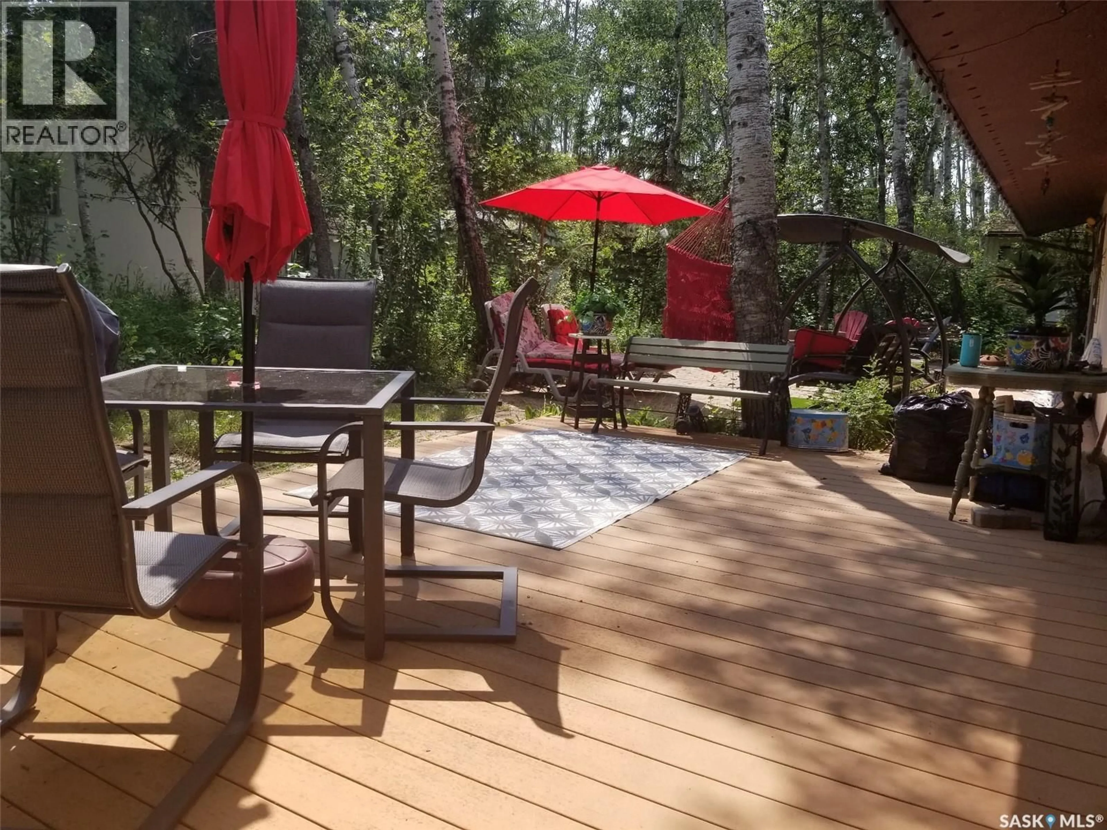 Patio, forest/trees view for 45 CRANBERRY CRESCENT, Good Spirit Lake Prov Park Saskatchewan S0A3V0