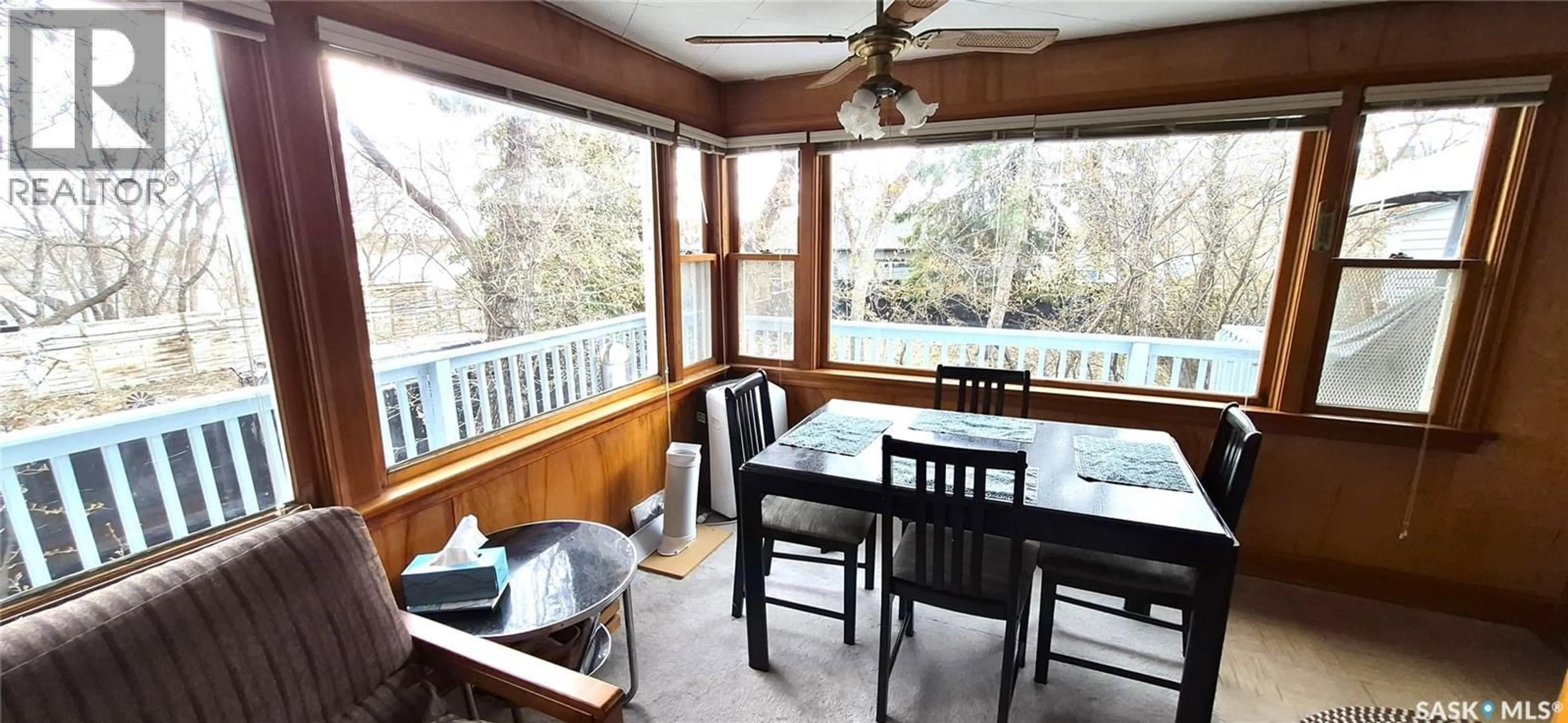 Dining room, wood/laminate floor for 223 2ND STREET, Regina Beach Saskatchewan S0G4C0