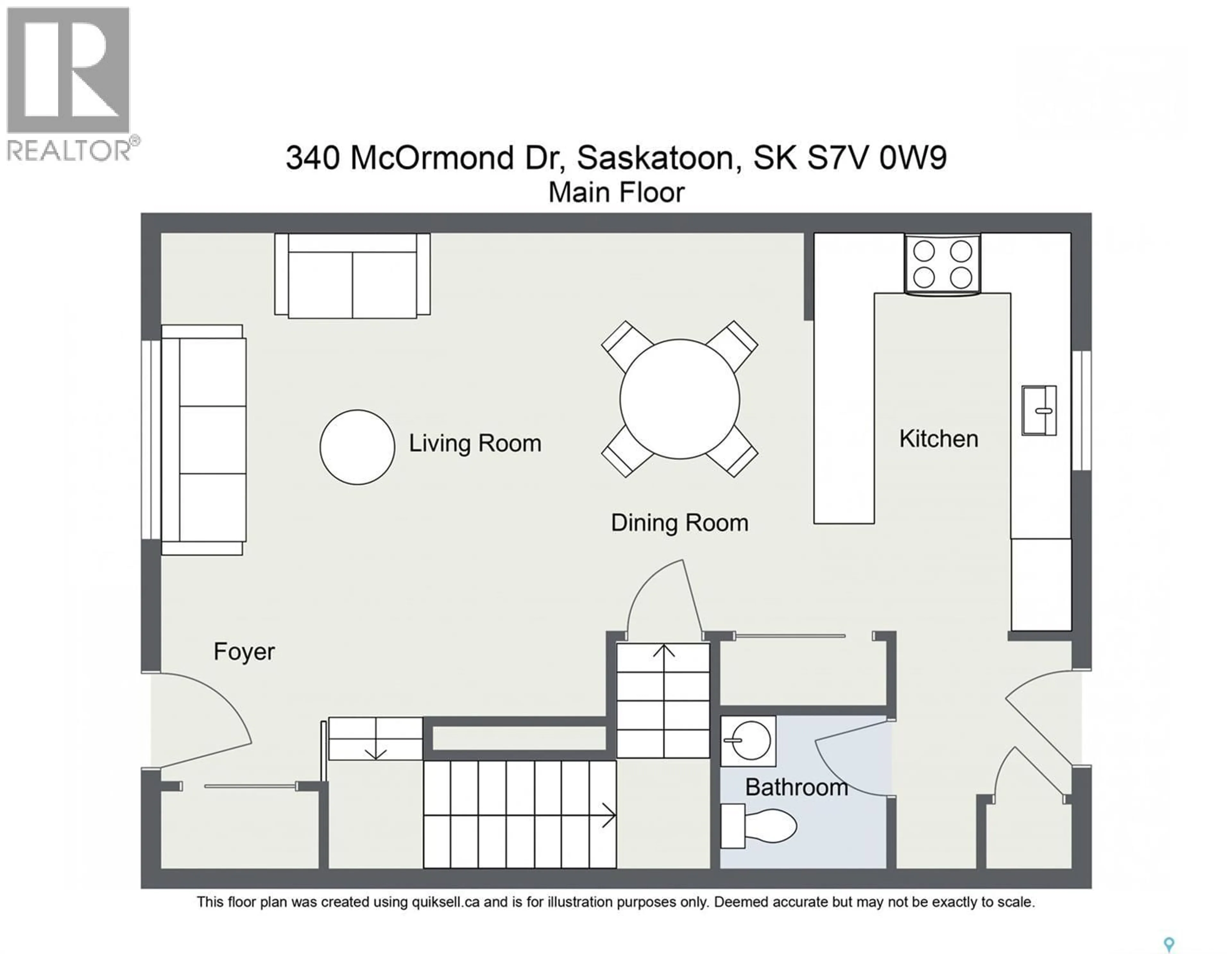 Floor plan for 340 MCORMOND DRIVE, Saskatoon Saskatchewan S7V0W9