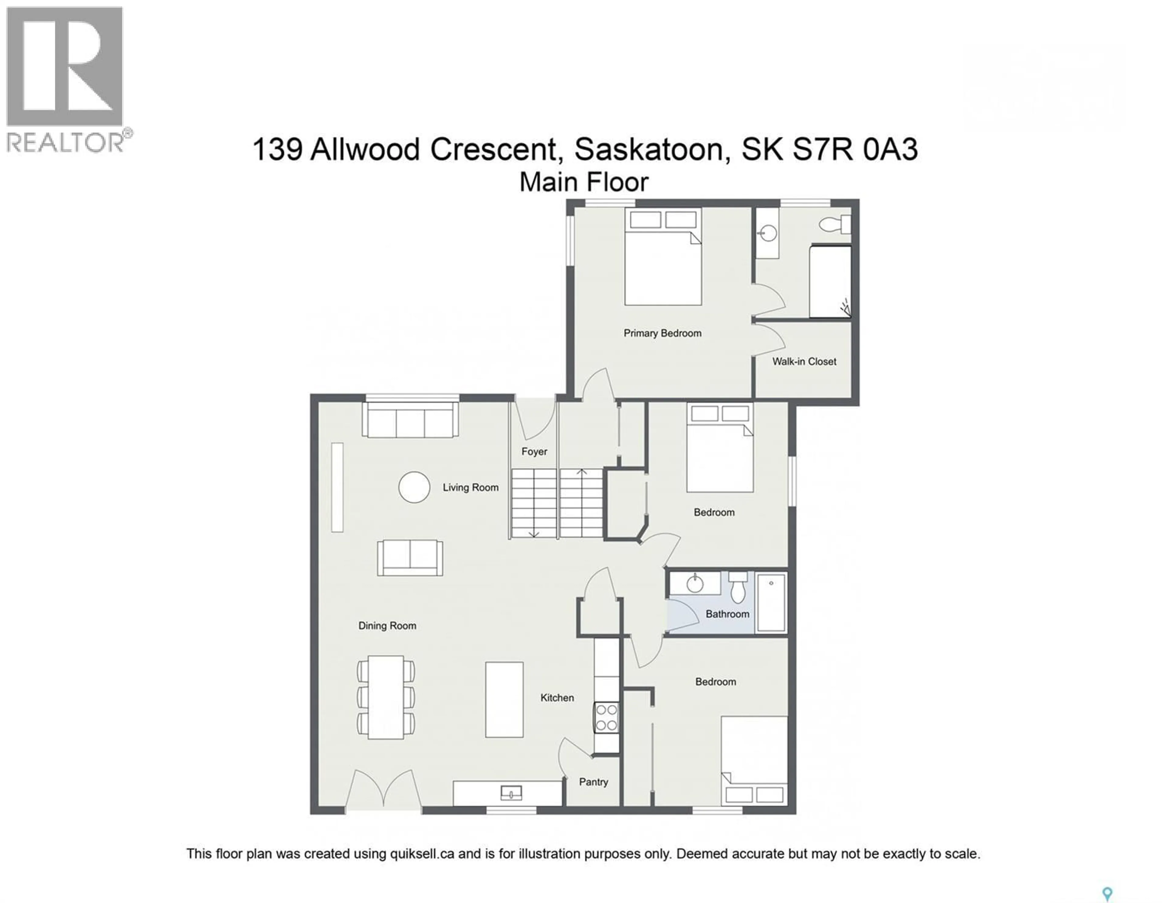 Floor plan for 139 ALLWOOD CRESCENT, Saskatoon Saskatchewan S7R0A3