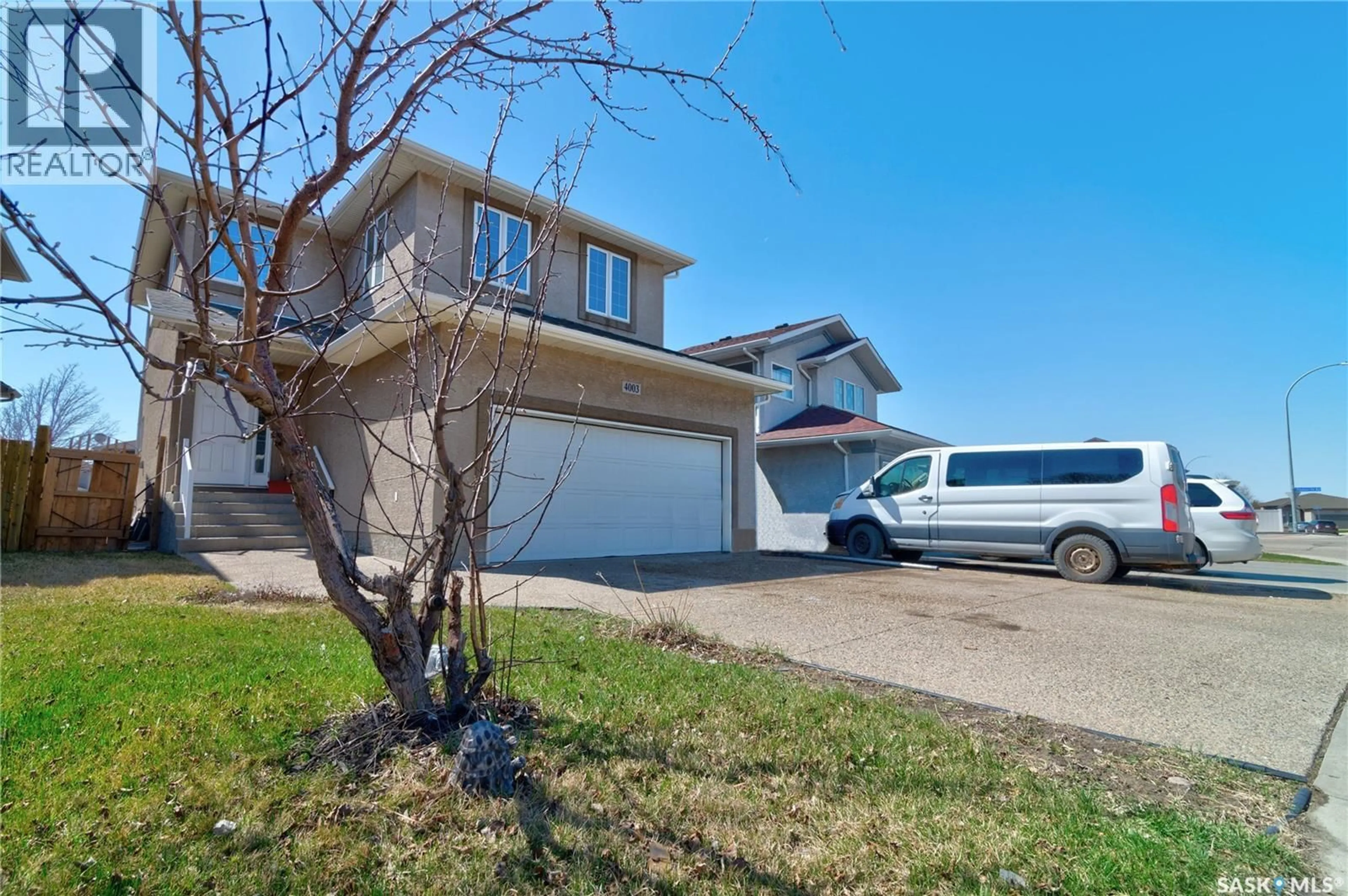 Home with vinyl exterior material, street for 4003 LEPINE ROAD, Regina Saskatchewan S4V1K4