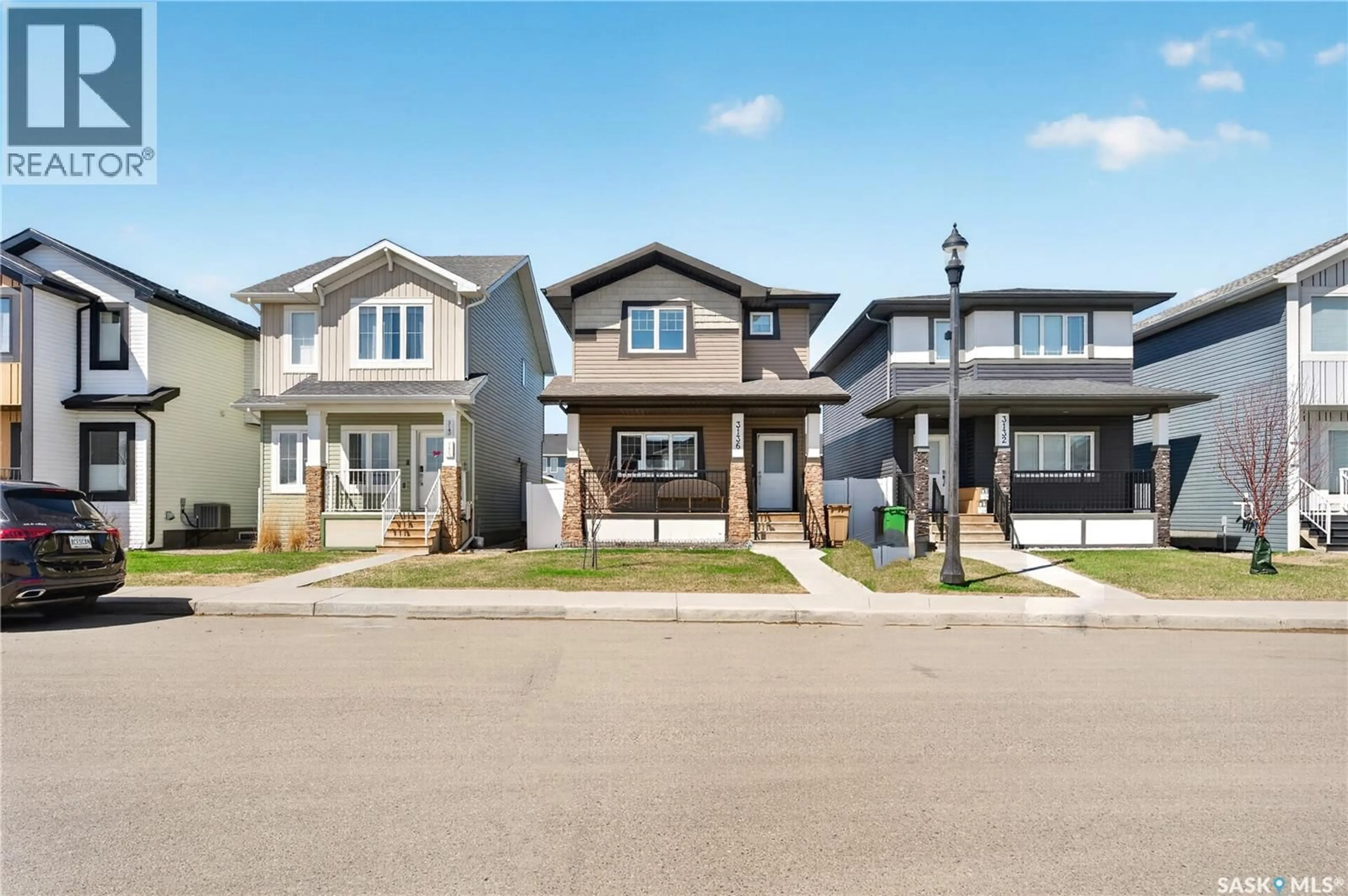 Home with vinyl exterior material, street for 3136 CROSBIE CRESCENT, Regina Saskatchewan S4V3S2