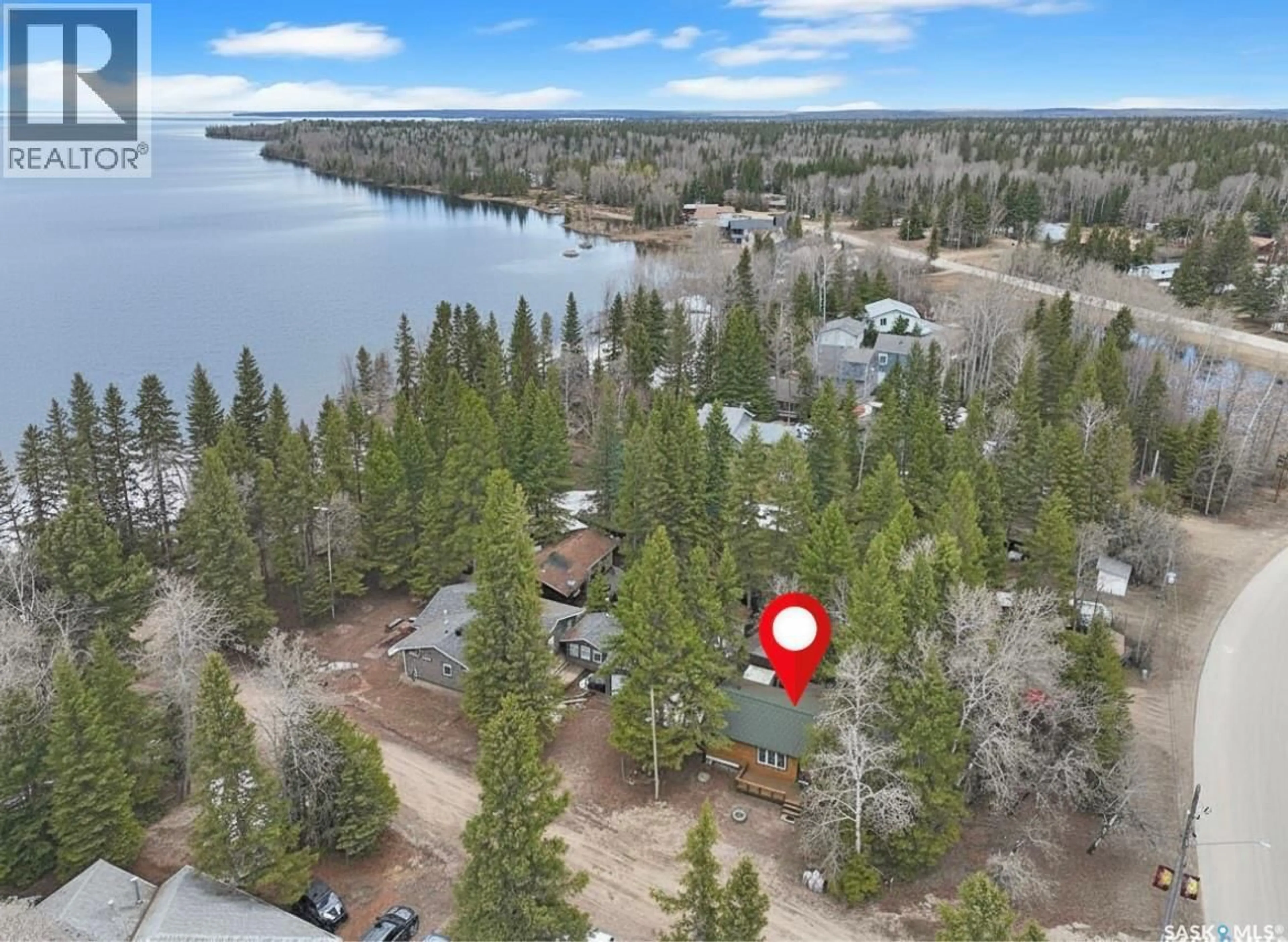 A pic from outside/outdoor area/front of a property/back of a property/a pic from drone, water/lake/river/ocean view for 95 MAIN STREET, Candle Lake Saskatchewan S0J3E0