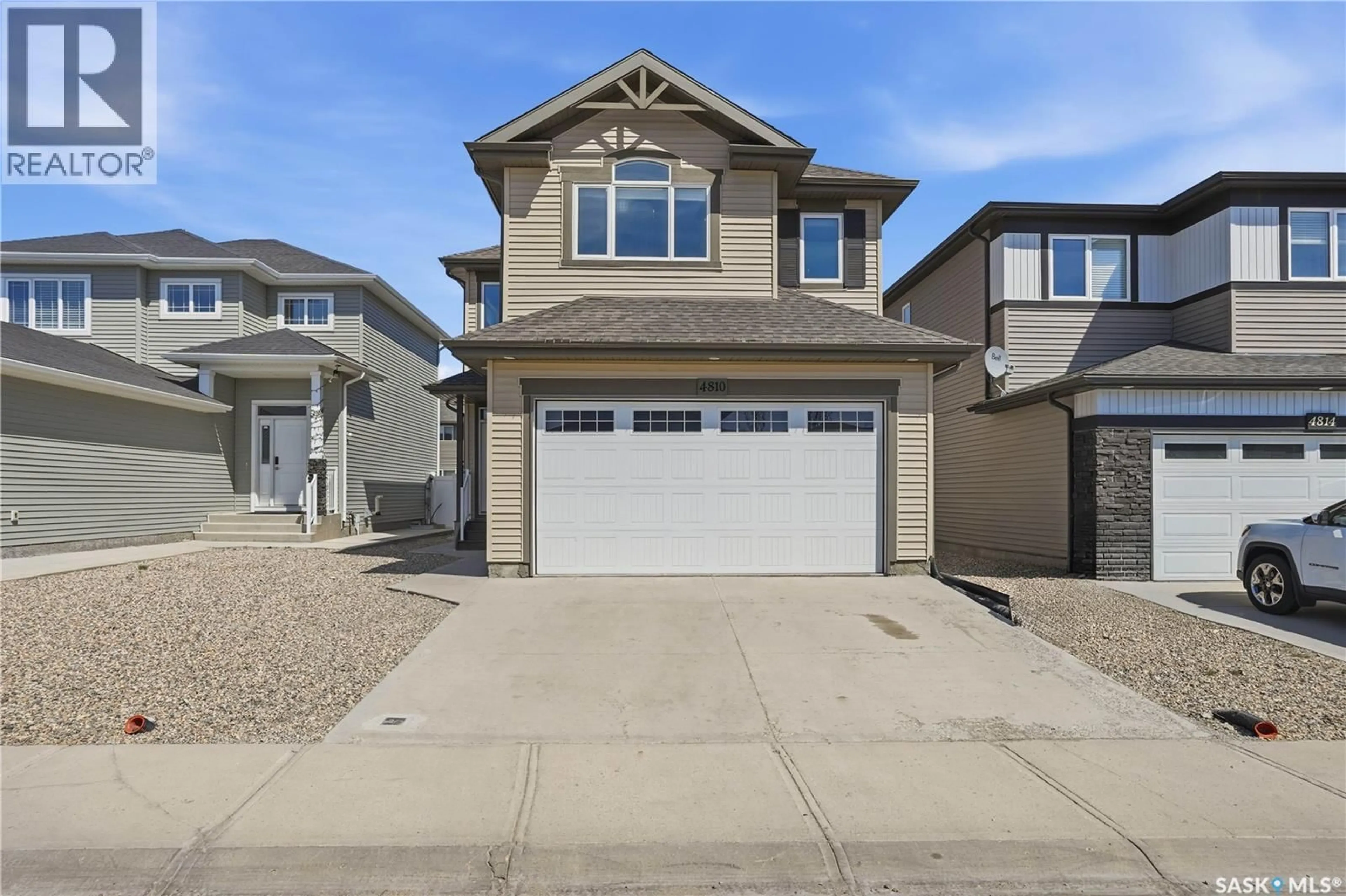 Home with vinyl exterior material, street for E - 4810 GREEN BROOKS WAY, Regina Saskatchewan S4V3K6