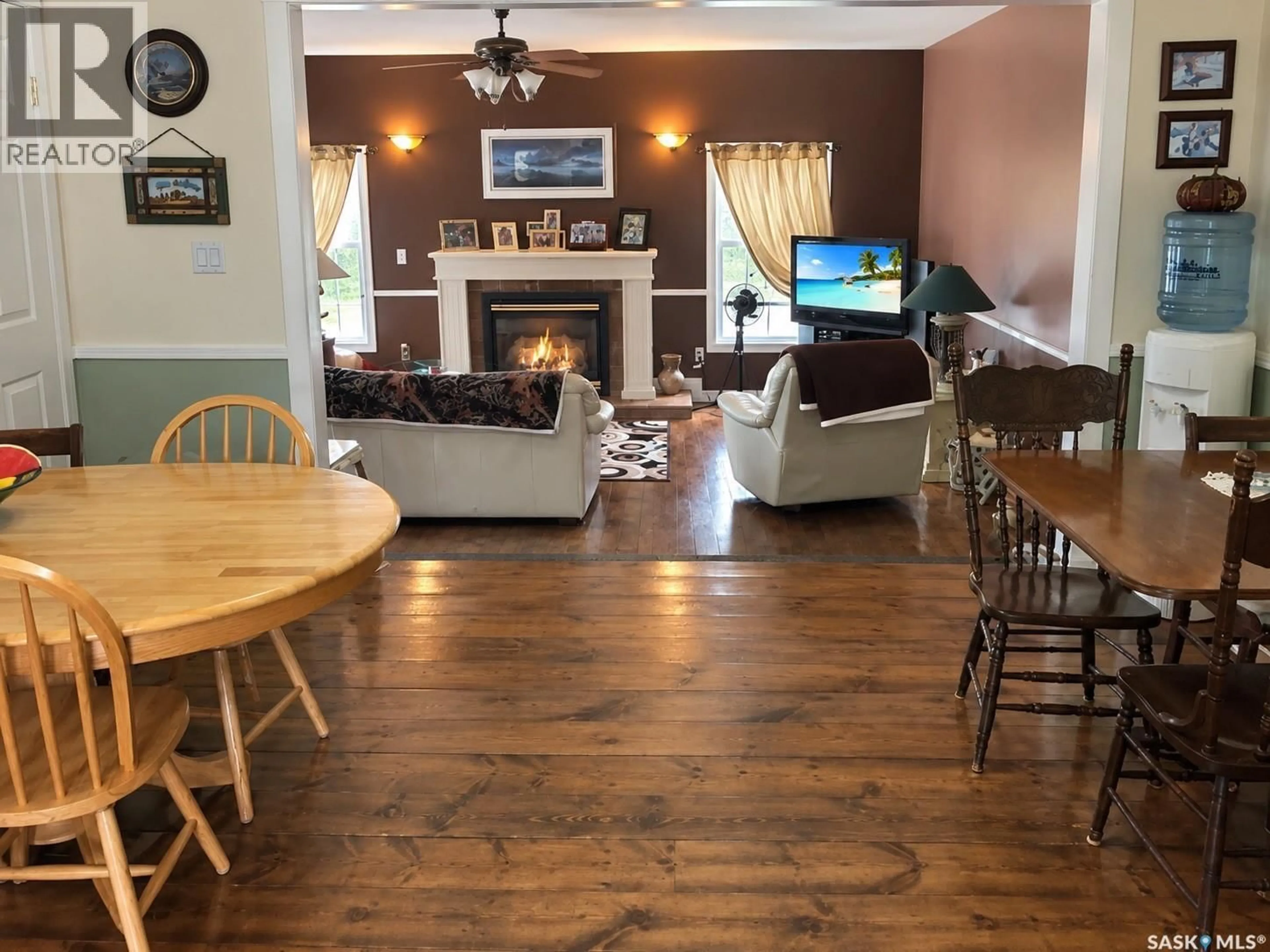 Living room with furniture, wood/laminate floor for 23 265 HIGHWAY, Candle Lake Saskatchewan S0J3E0