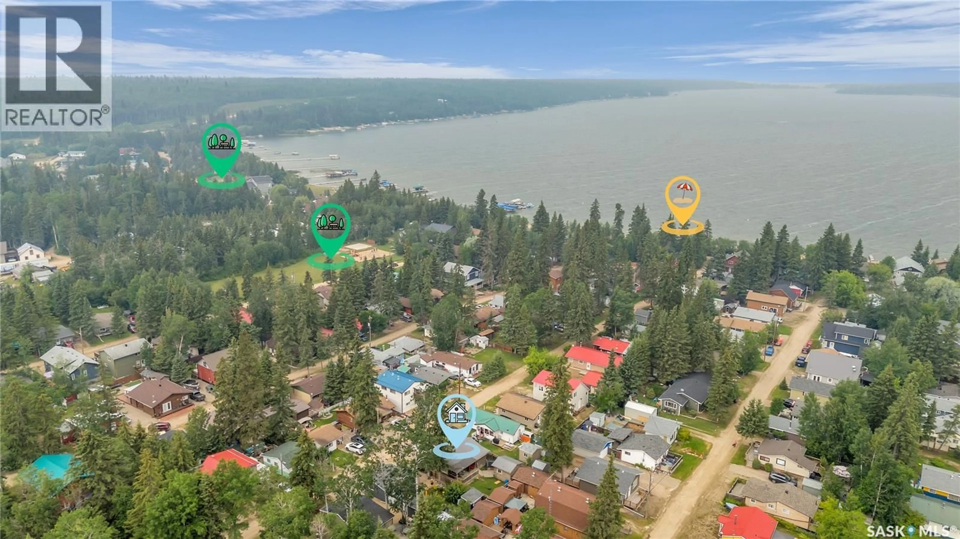 A pic from outside/outdoor area/front of a property/back of a property/a pic from drone, water/lake/river/ocean view for 30 6TH STREET, Lakeland Rm No. 521 Saskatchewan S0J0N0