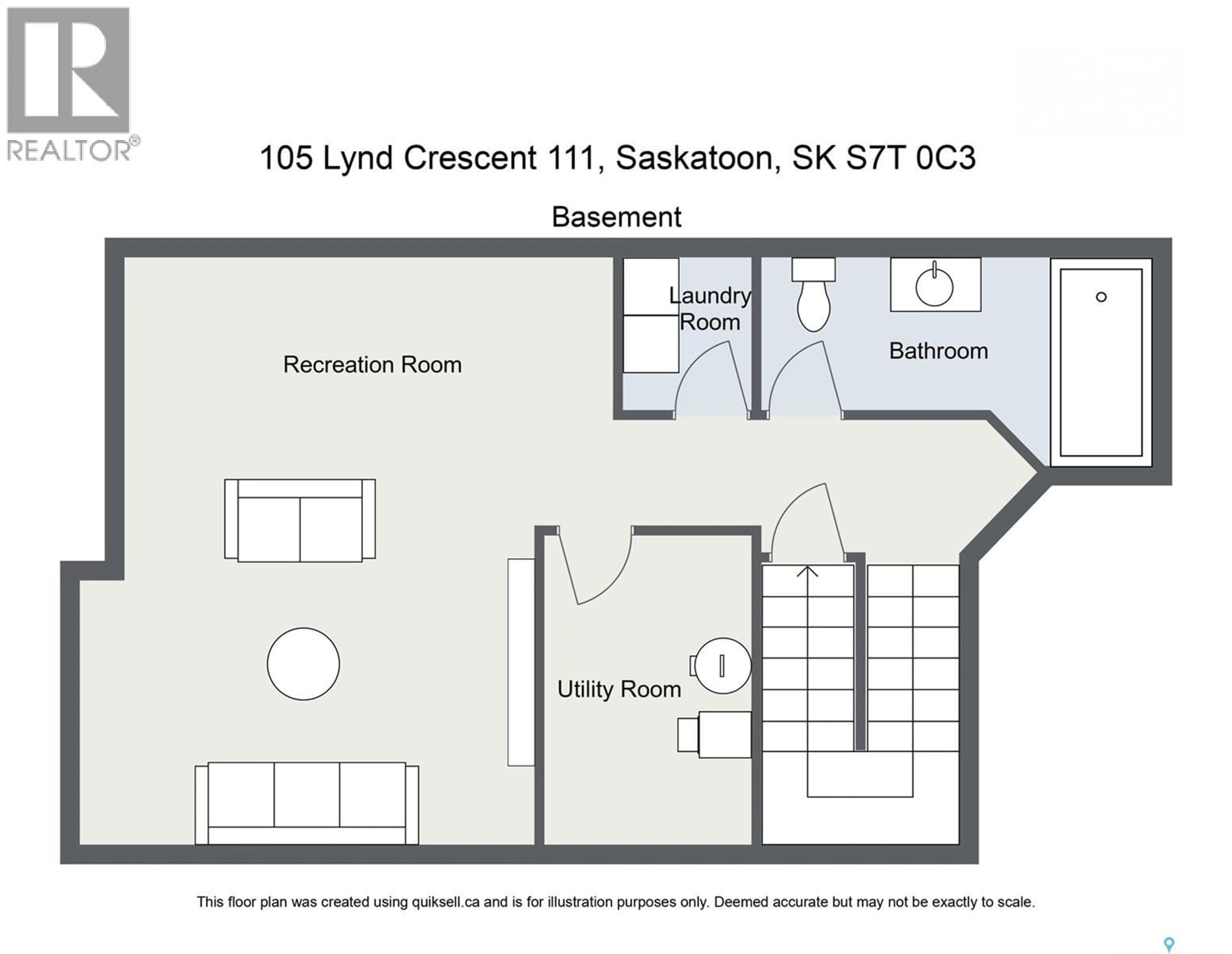 Floor plan for 111 105 LYND CRESCENT, Saskatoon Saskatchewan S7T0C3