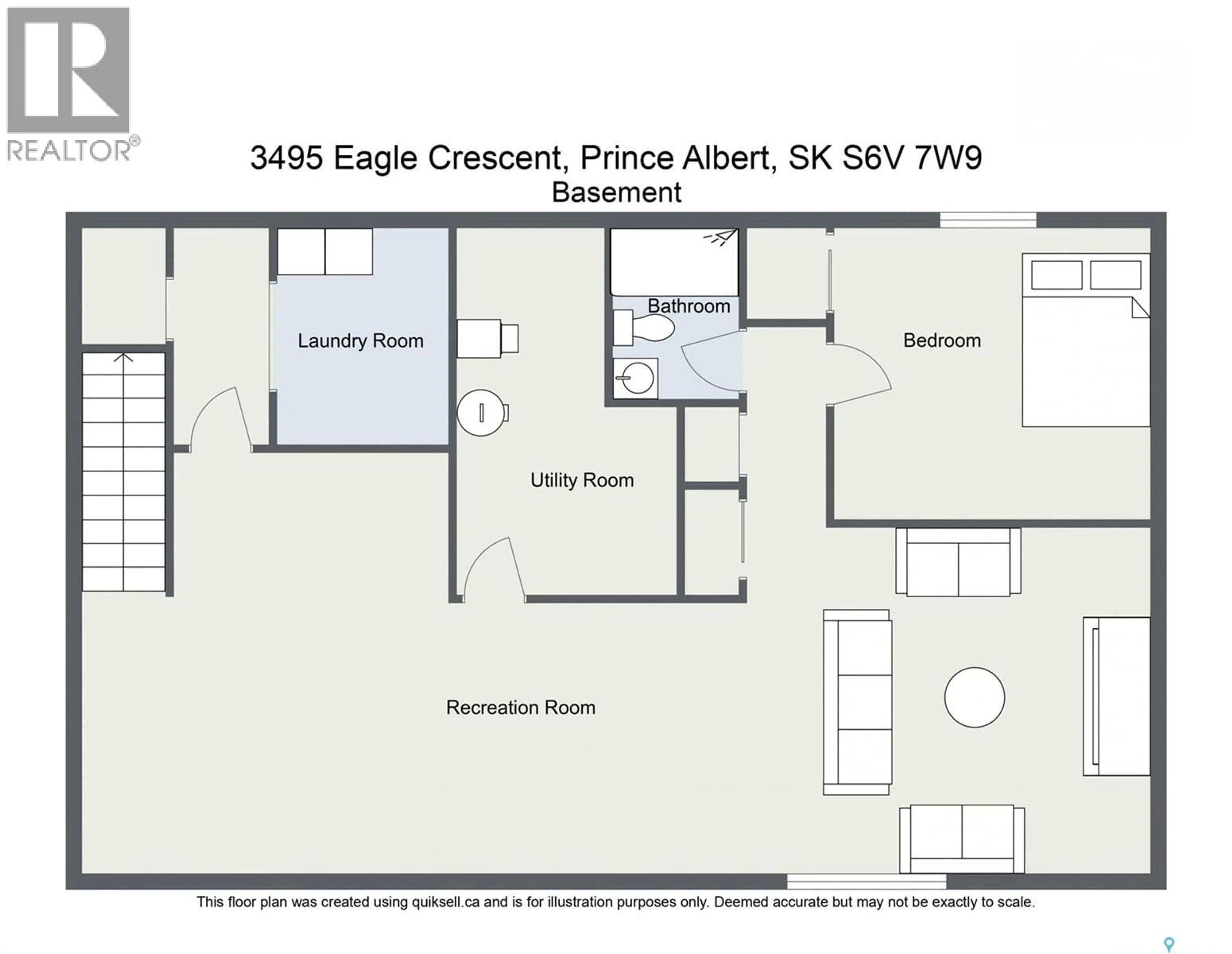 Floor plan for 3495 EAGLE CRESCENT, Prince Albert Saskatchewan S6V7W9