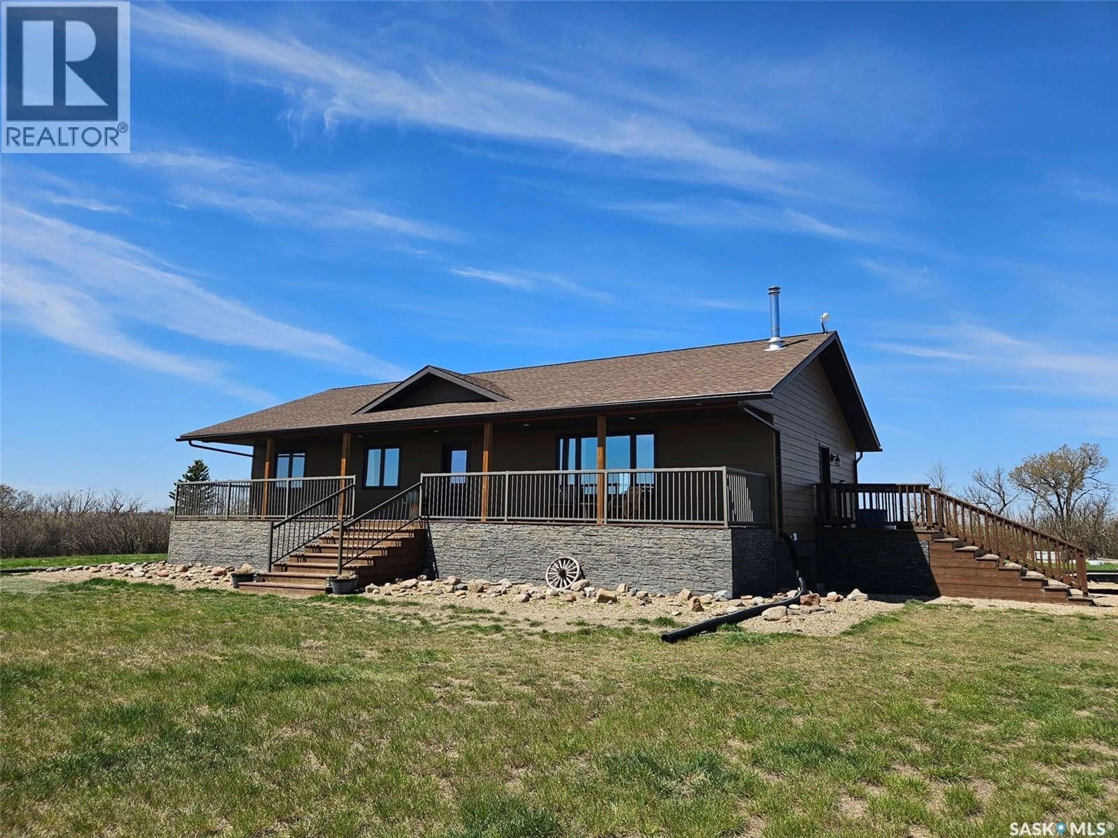 A pic from outside/outdoor area/front of a property/back of a property/a pic from drone, building for CHANDLER ACREAGE, Wood River Rm No. 74 Saskatchewan S0H2K0