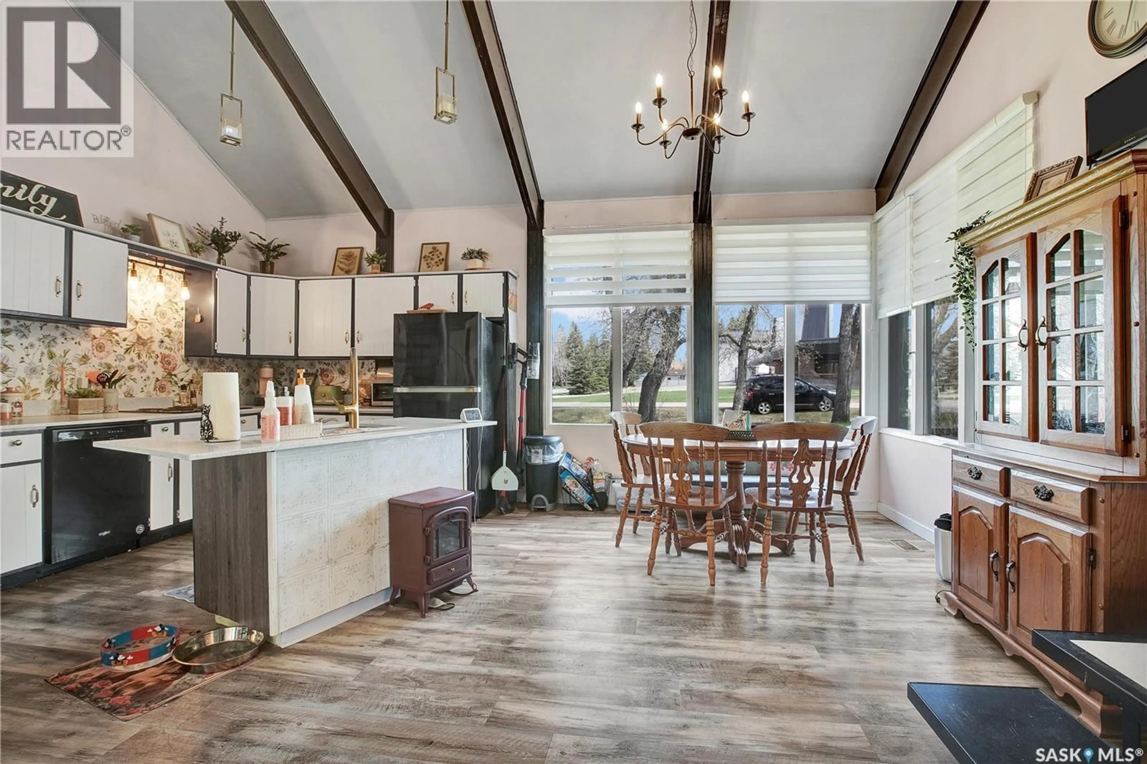 Open concept kitchen, ceramic/tile floor for 516 1ST STREET, Waldheim Saskatchewan S0K4R0